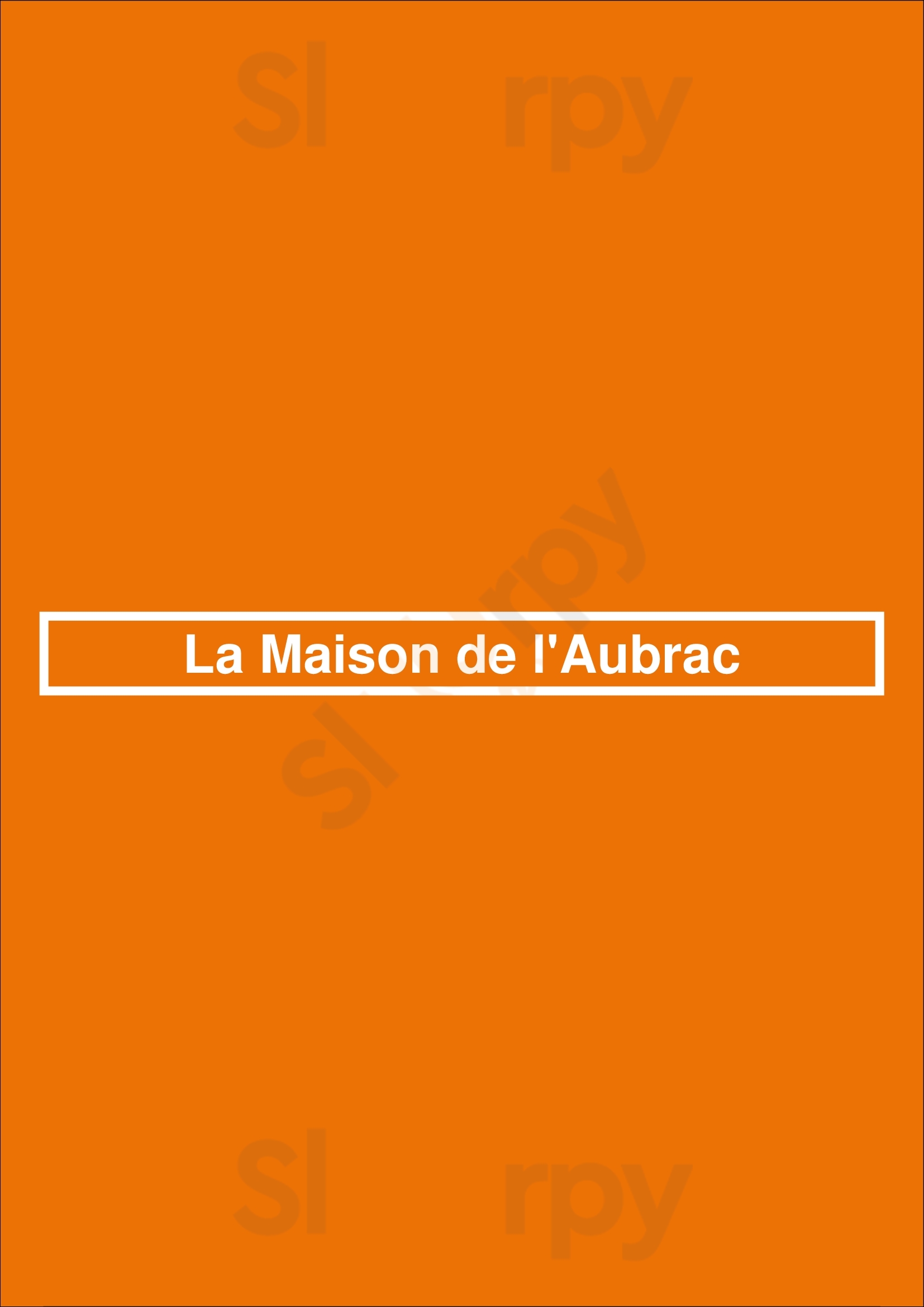 La Maison De L'aubrac Paris Menu - 1