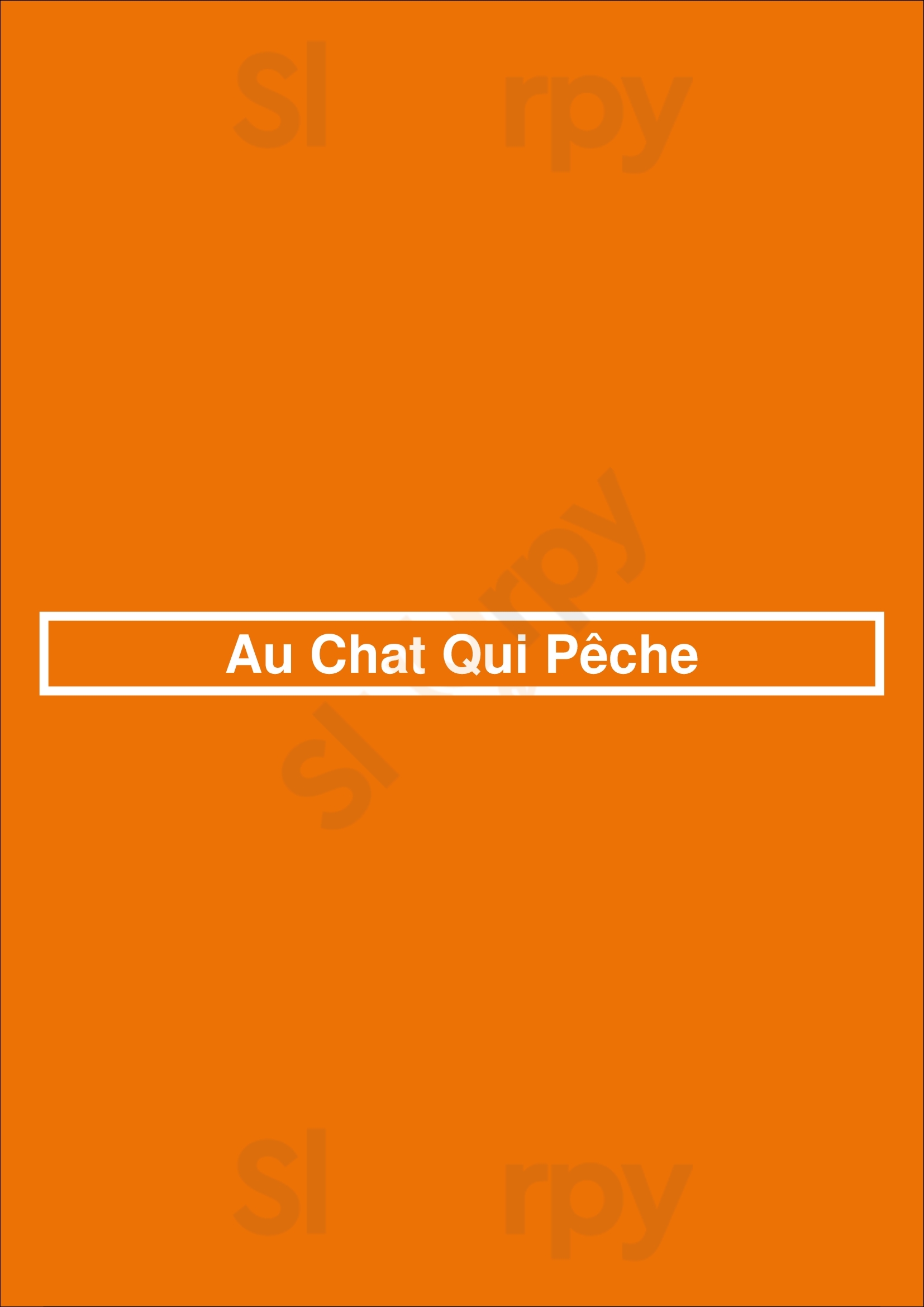 Au Chat Qui Pêche Paris Menu - 1