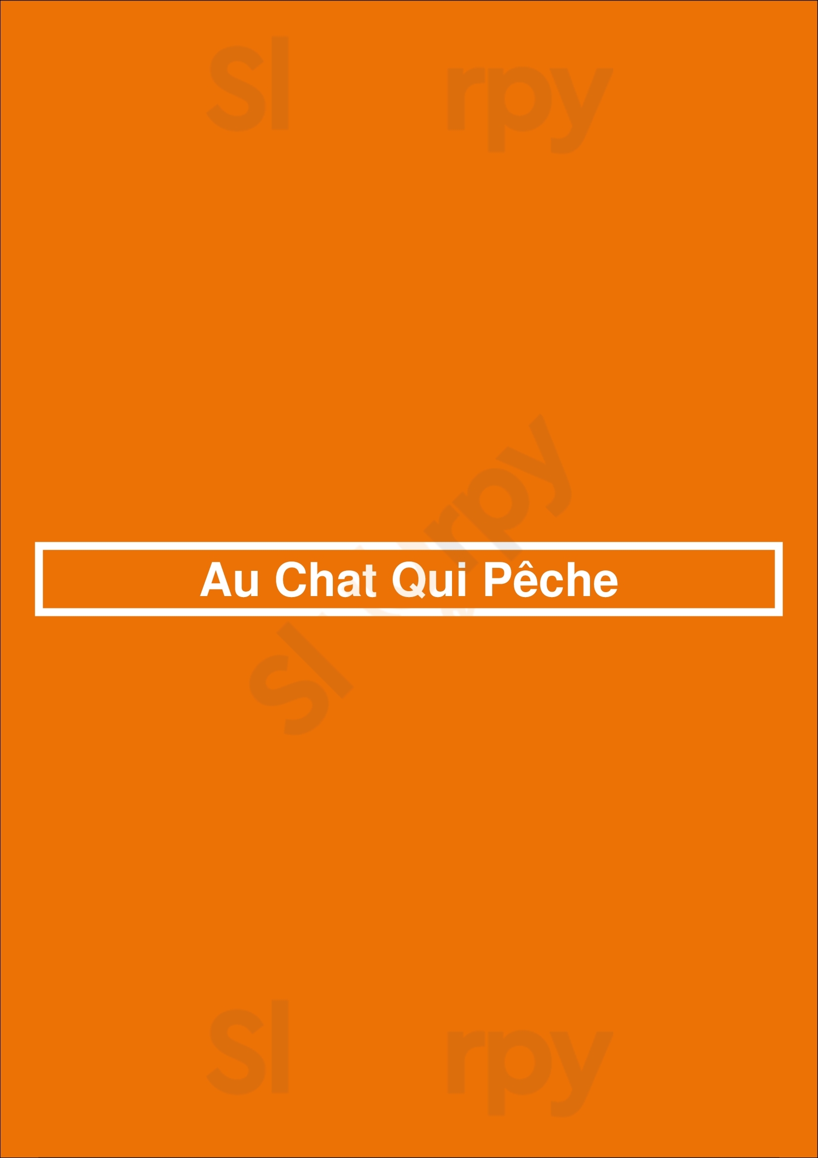 Au Chat Qui Pêche Paris Menu - 1