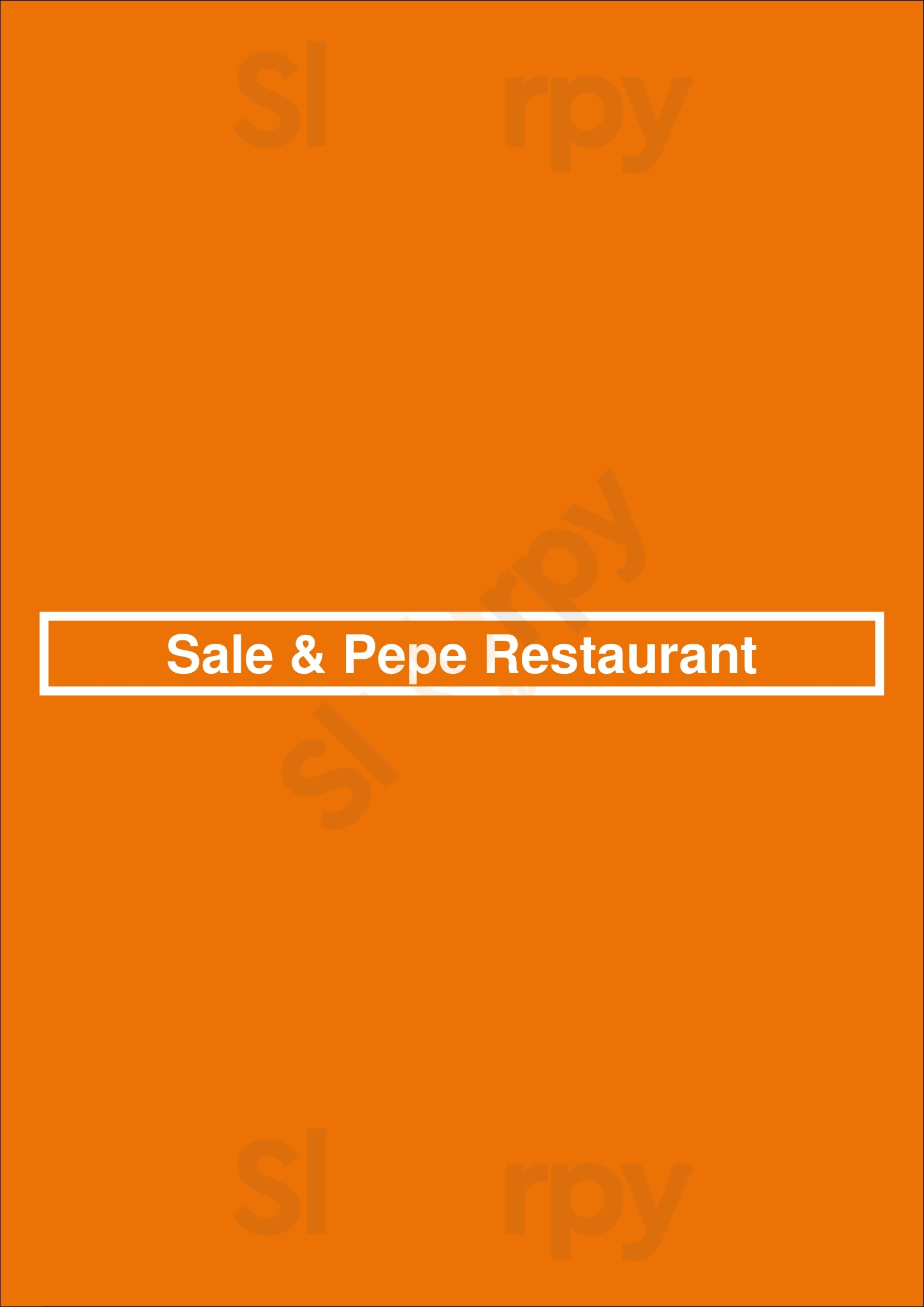 Sale & Pepe Restaurant Paris Menu - 1