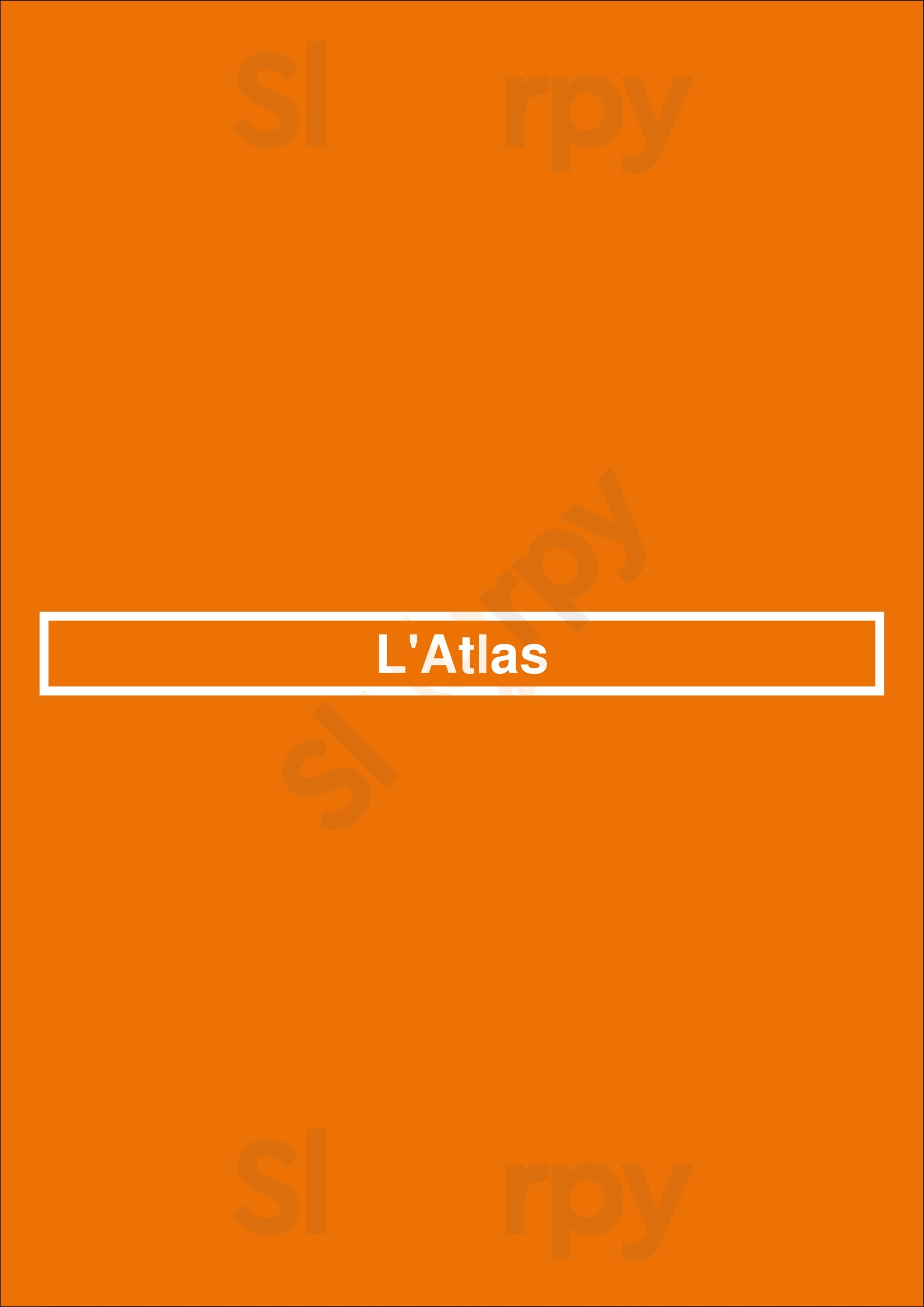 L'atlas Paris Menu - 1