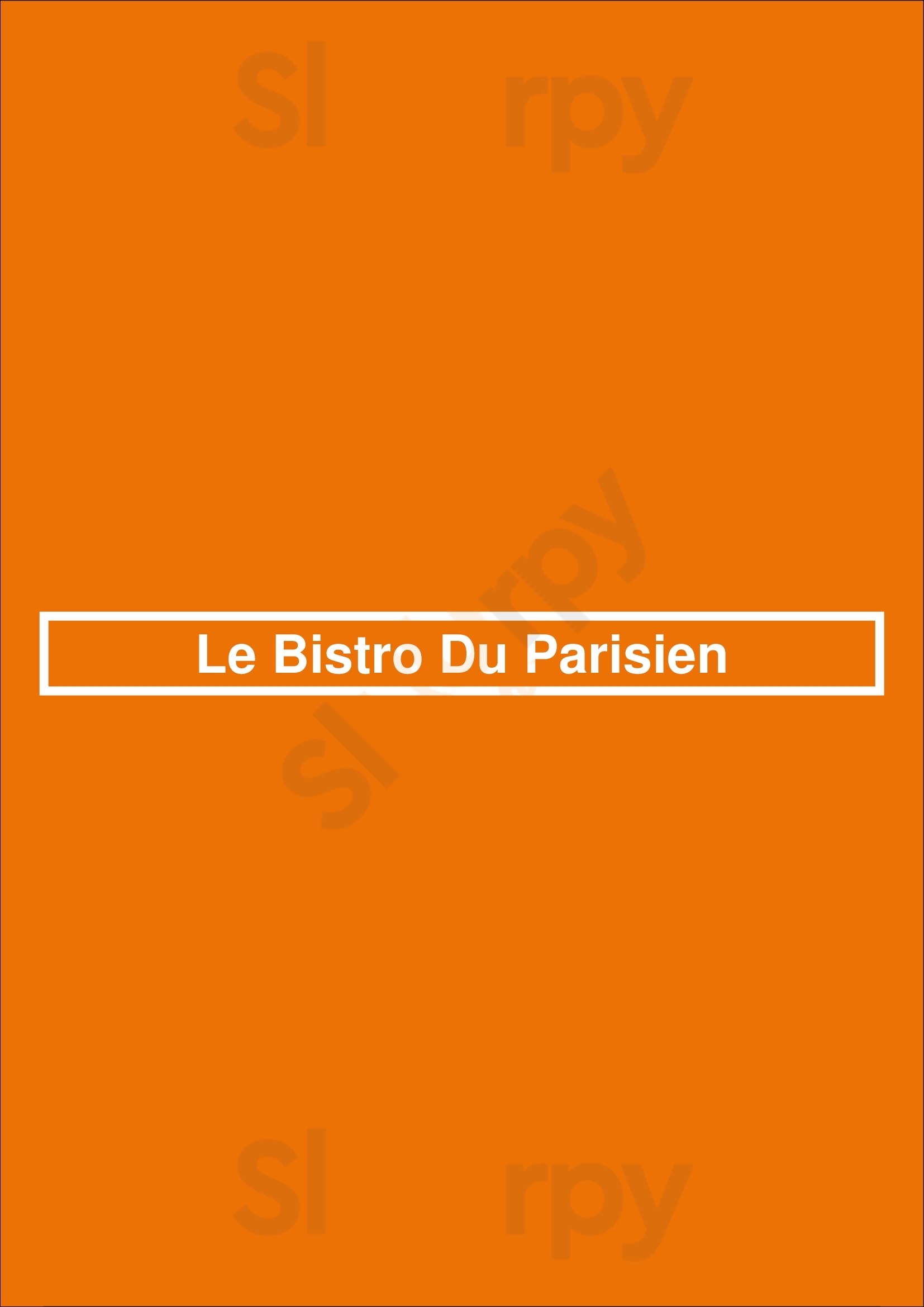 Le Bistro Du Parisien Paris Menu - 1