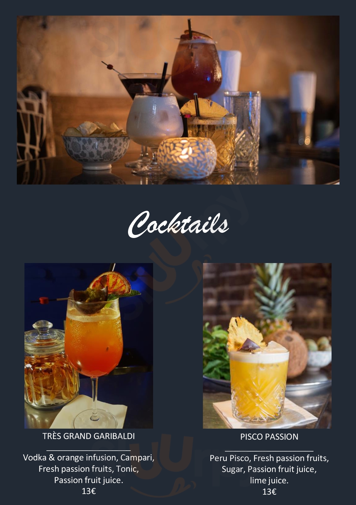 The Club Paris Menu - 1