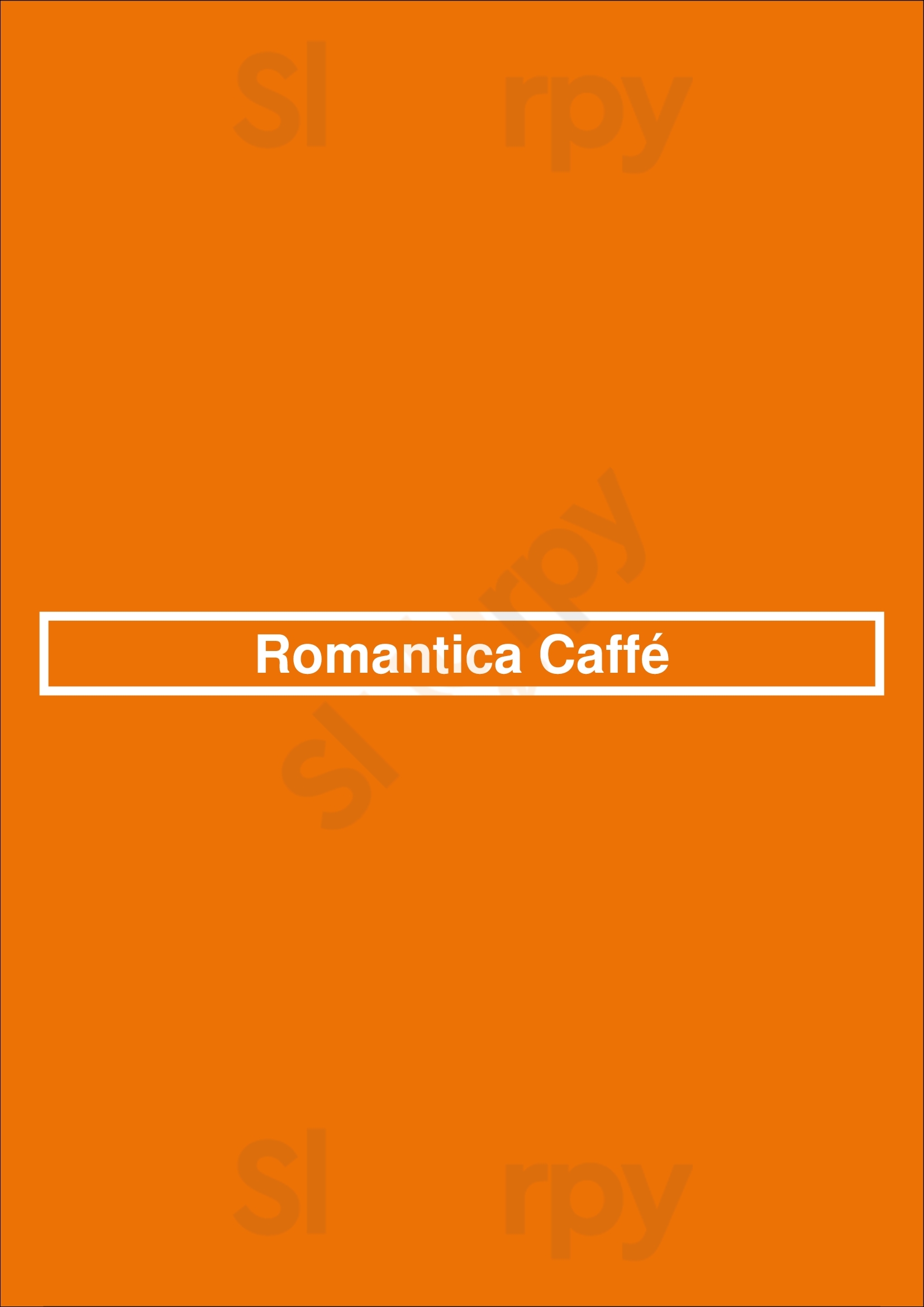 Romantica Caffé Invalides Paris Menu - 1