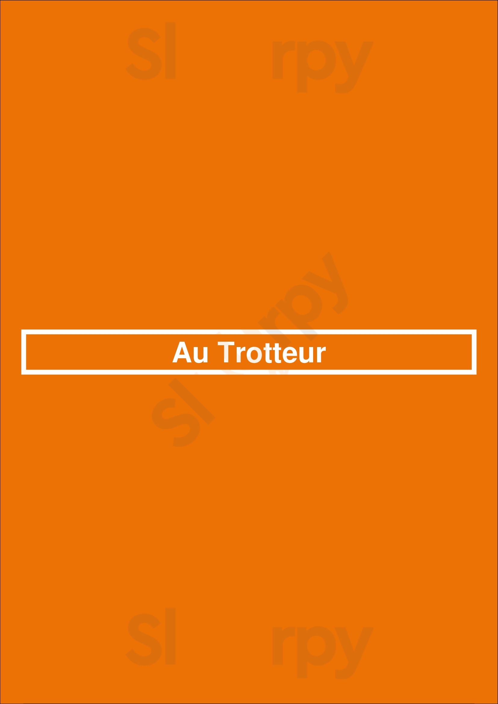 Au Trotteur Paris Menu - 1