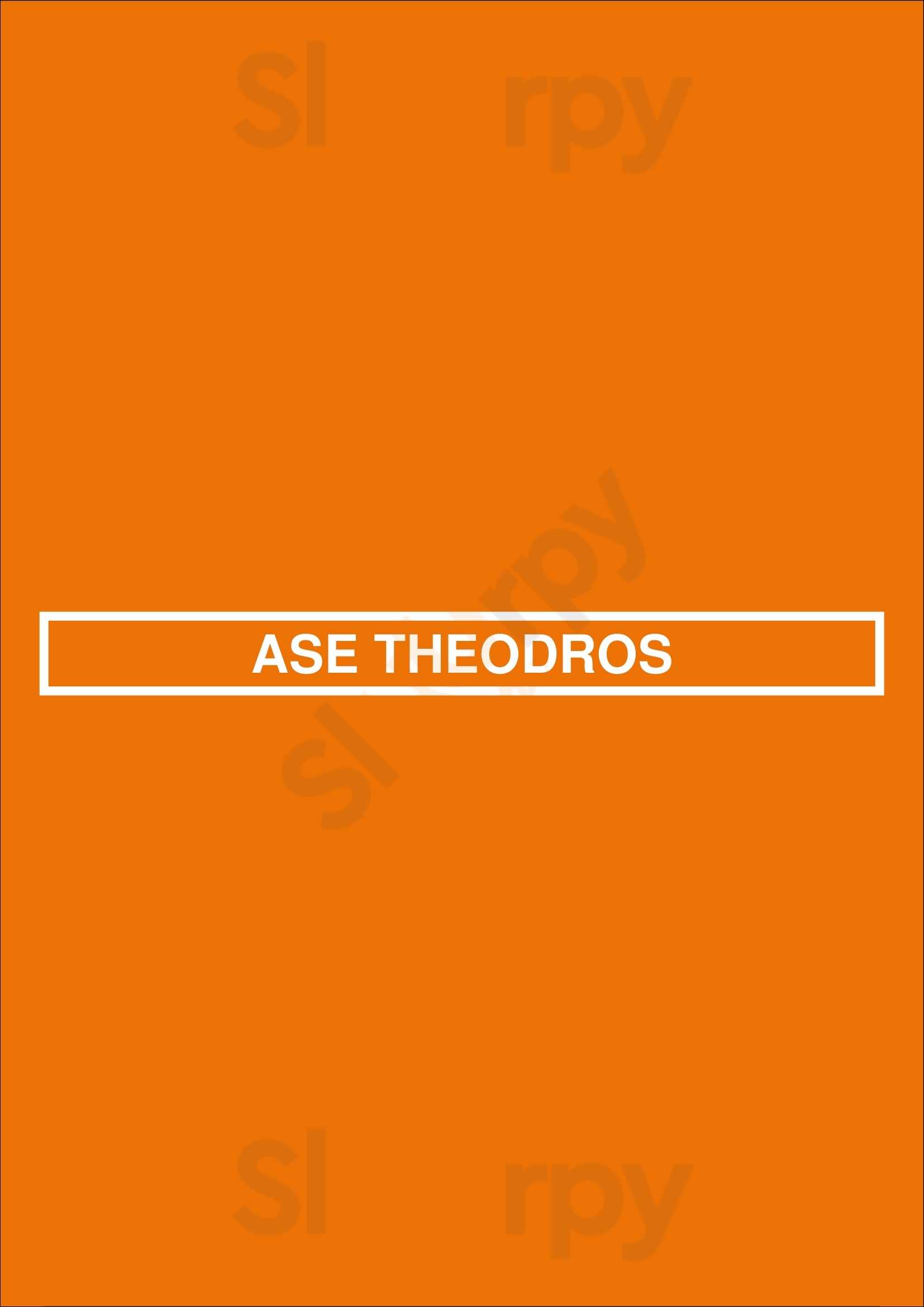 Main Menu - Res​taurant Ase Theodros