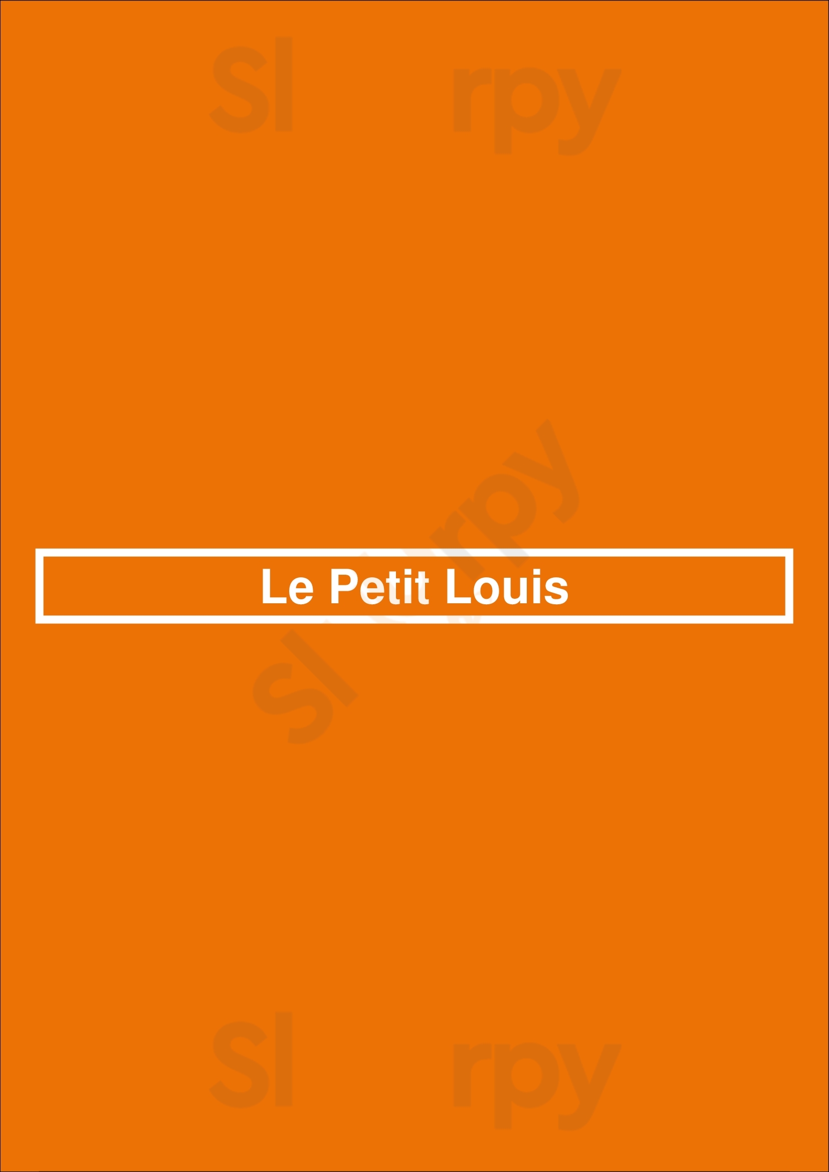 Ty Louis Paris Menu - 1