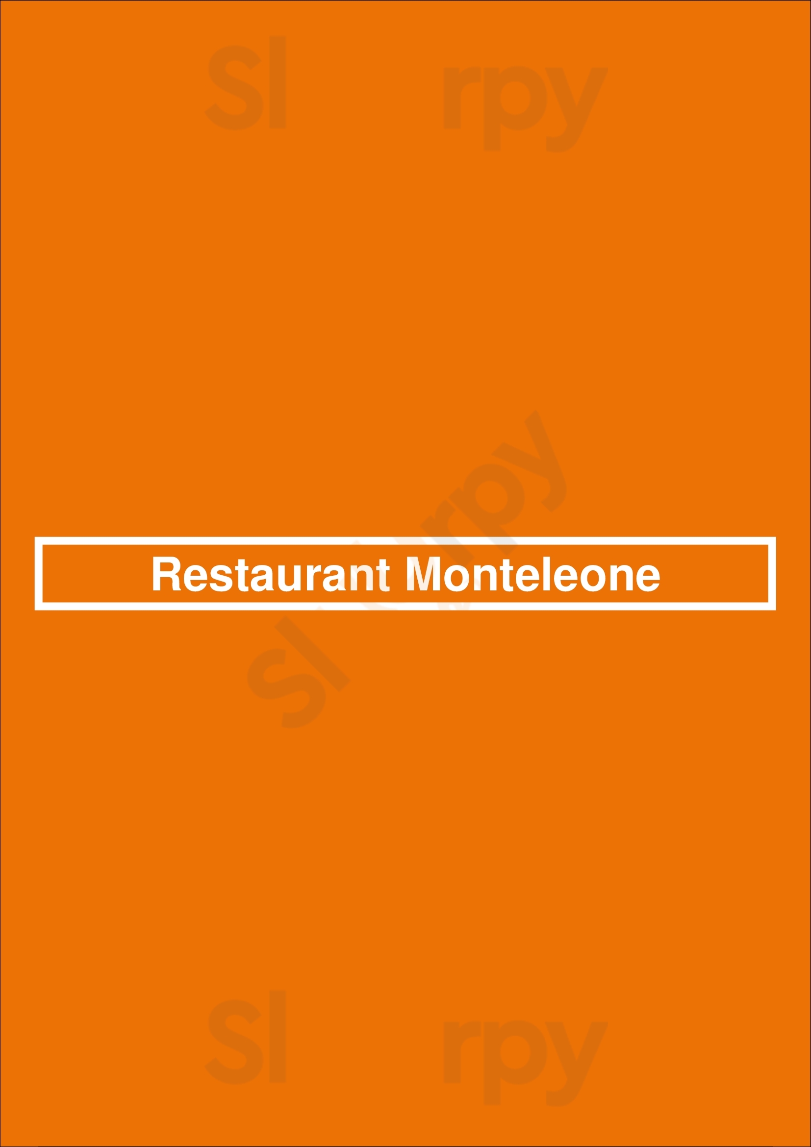 Restaurant Monteleone Paris Menu - 1