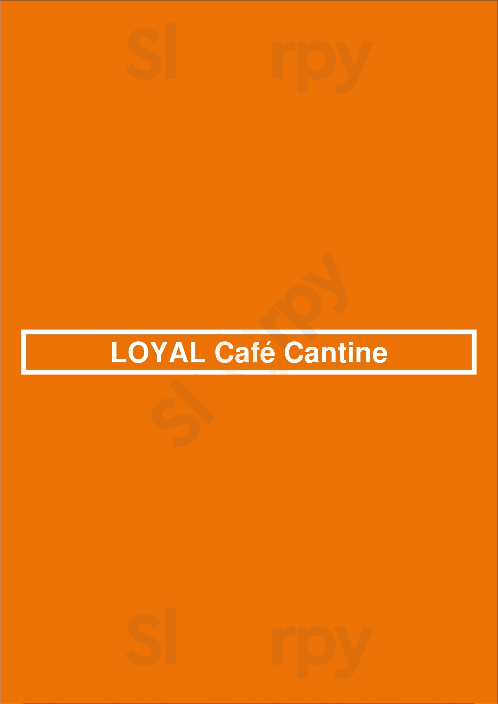 Loyal Café Cantine Paris Menu - 1
