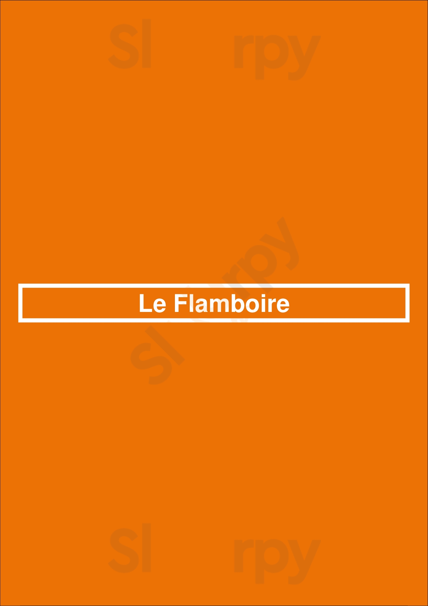 Le Flamboire Paris Menu - 1