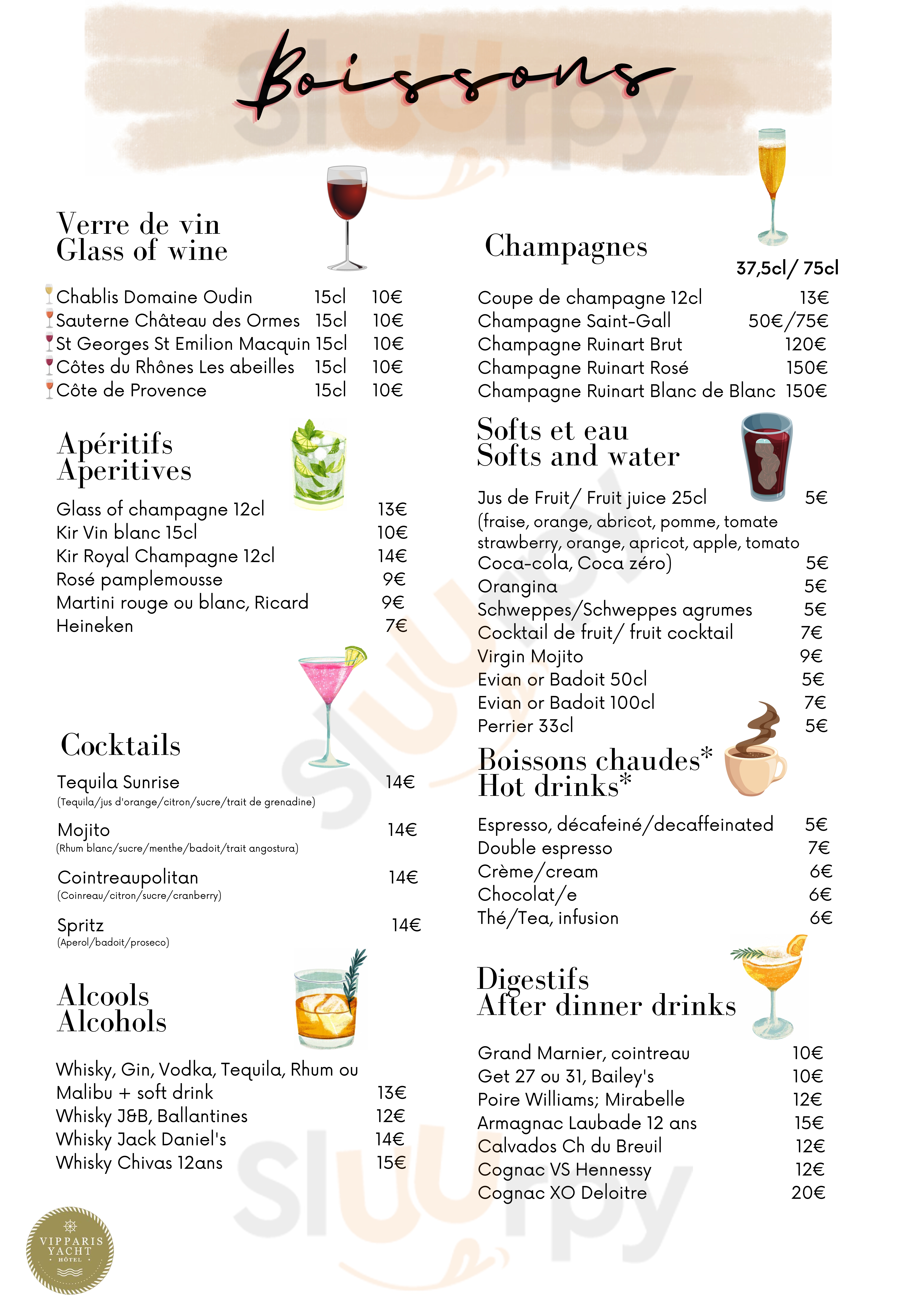 Le Vip Paris Paris Menu - 1