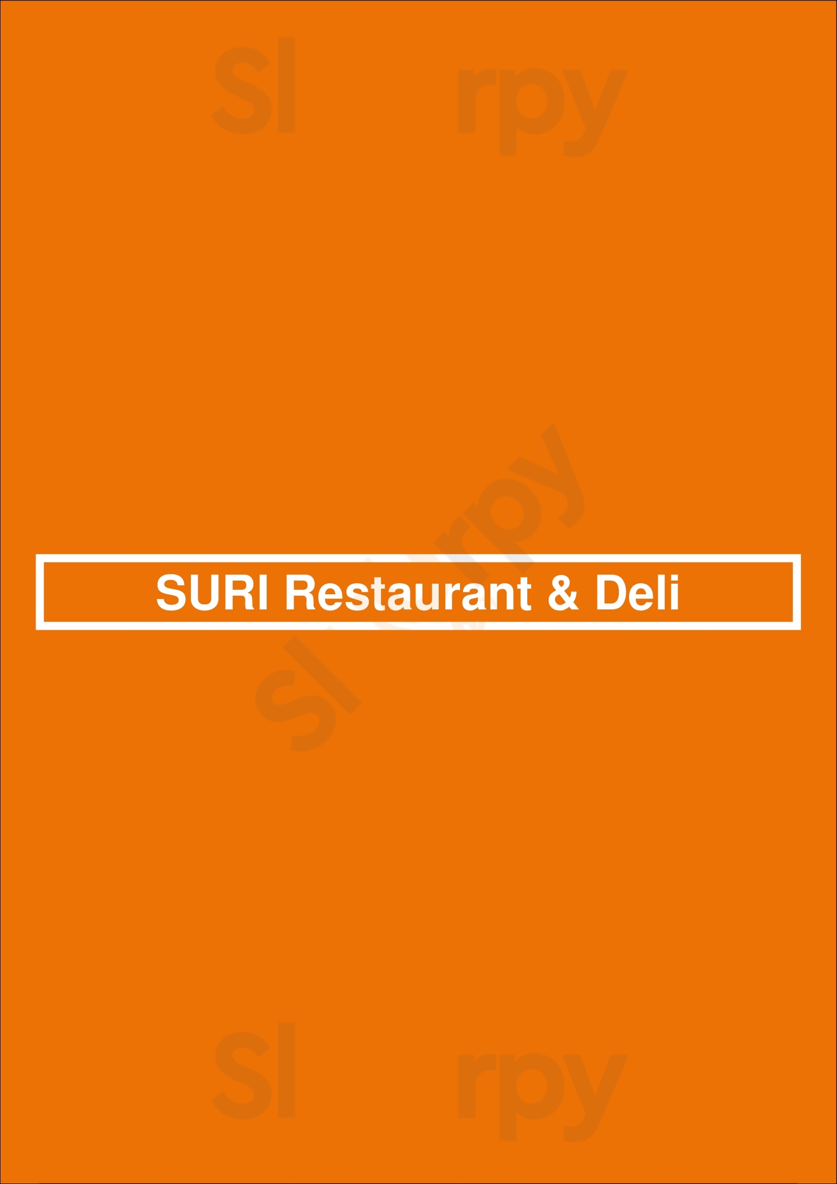 Suri Restaurant & Deli Paris Menu - 1