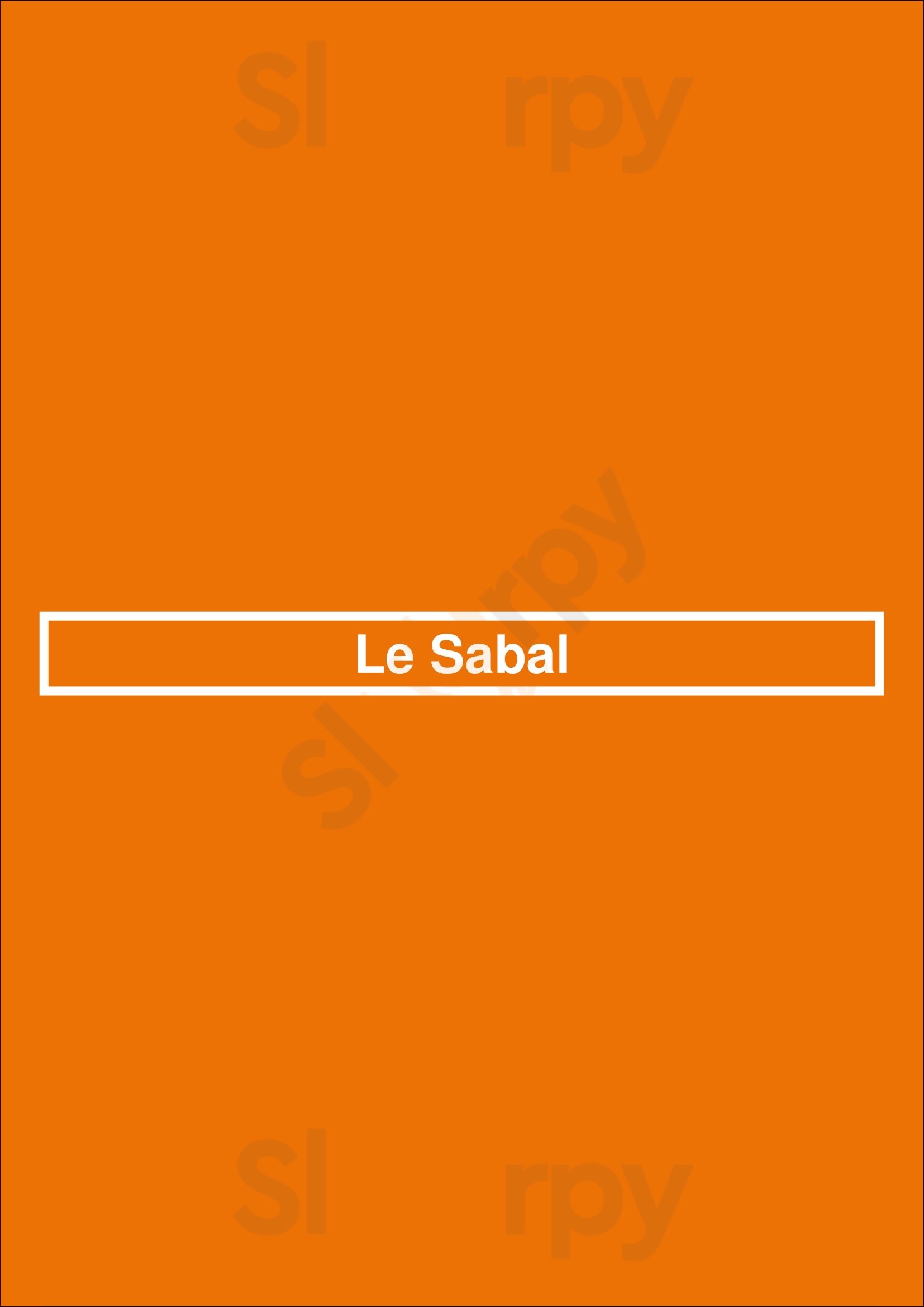 Le Sabal Paris Menu - 1
