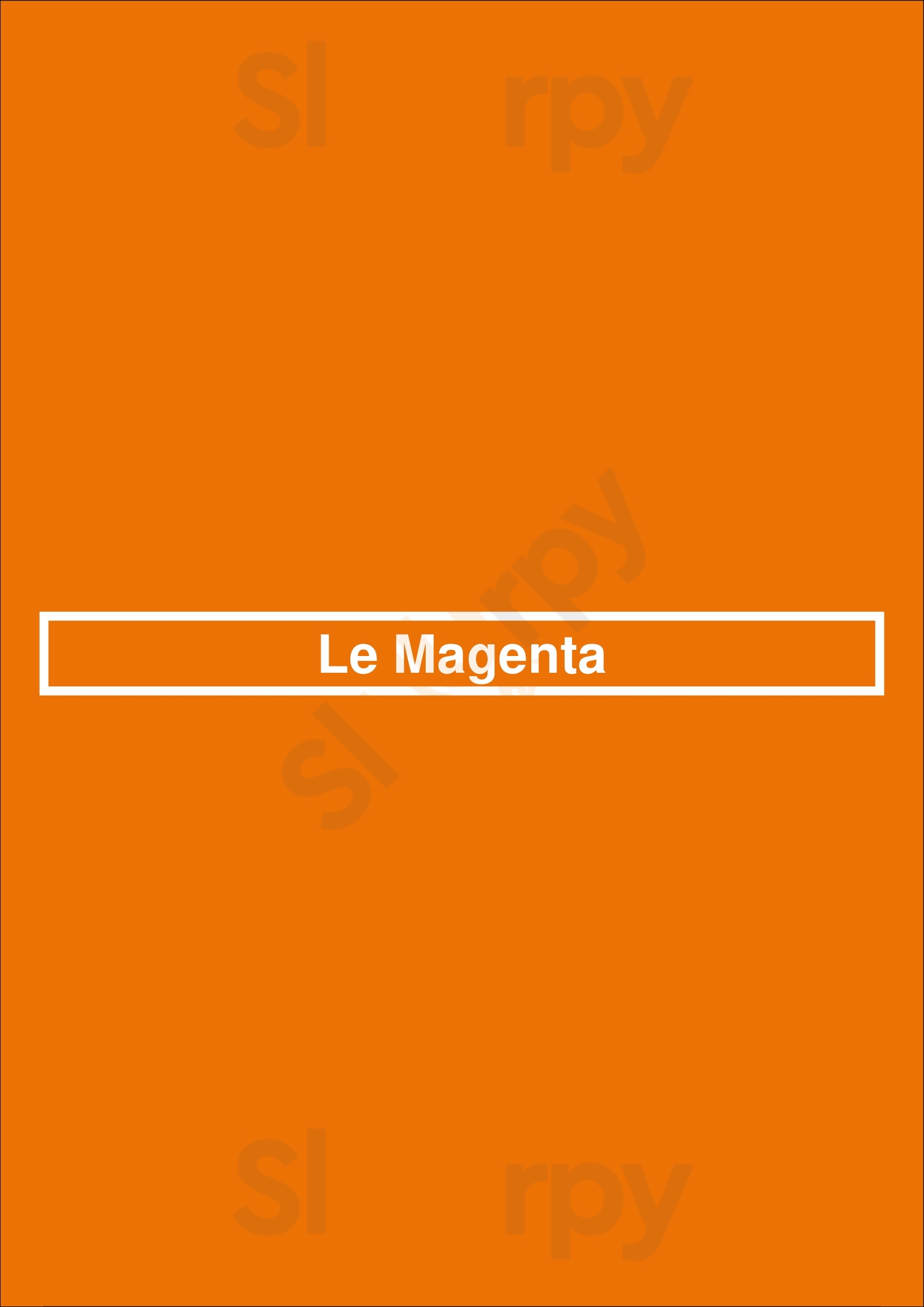Le Magenta Paris Menu - 1
