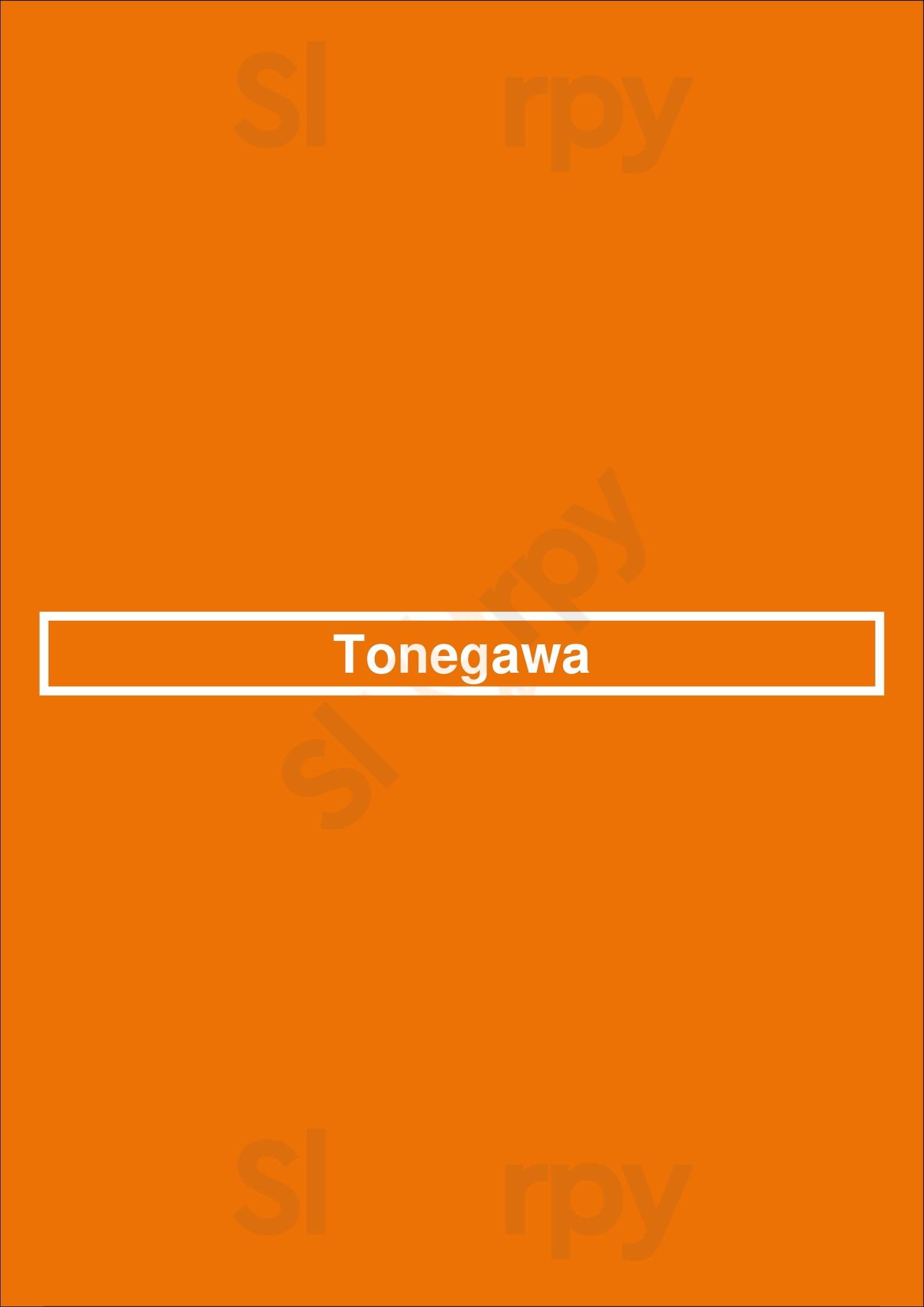 Tonegawa Paris Menu - 1