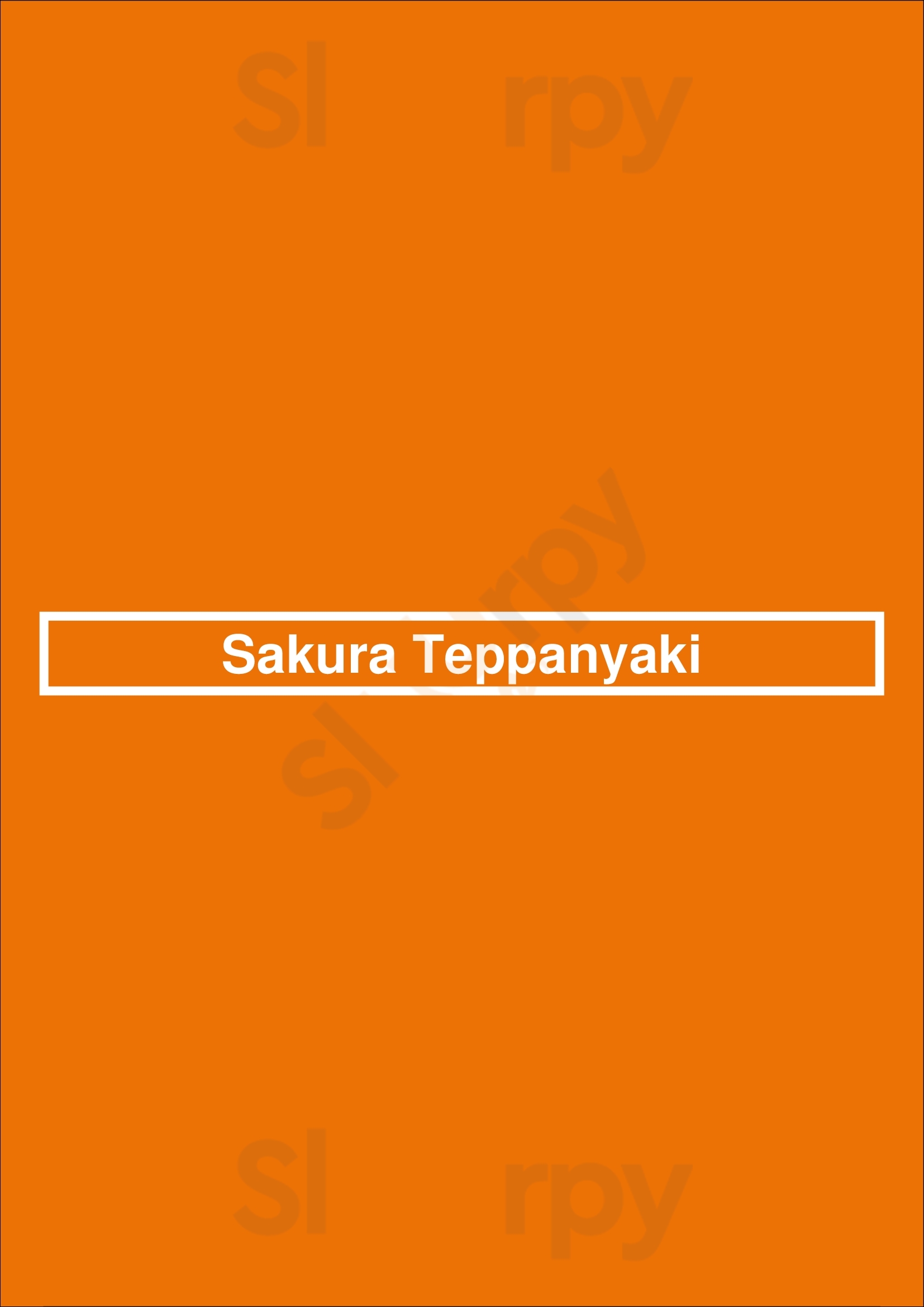 Sakura Teppanyaki Paris Menu - 1