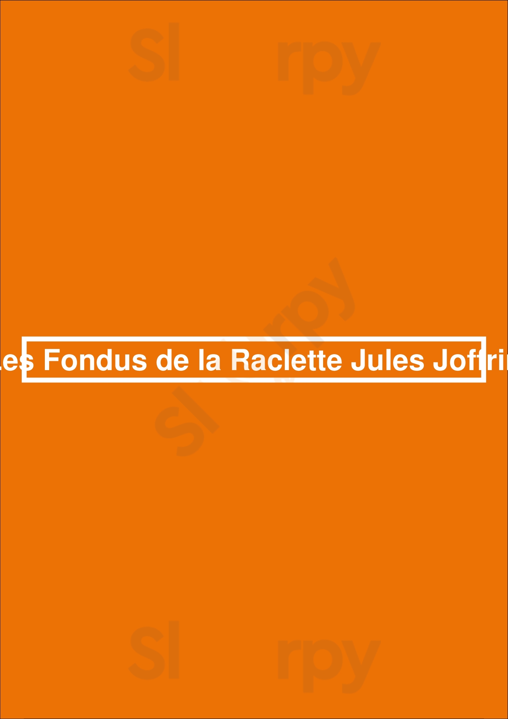 Les Fondus De La Raclette Jules Joffrin Paris Menu - 1