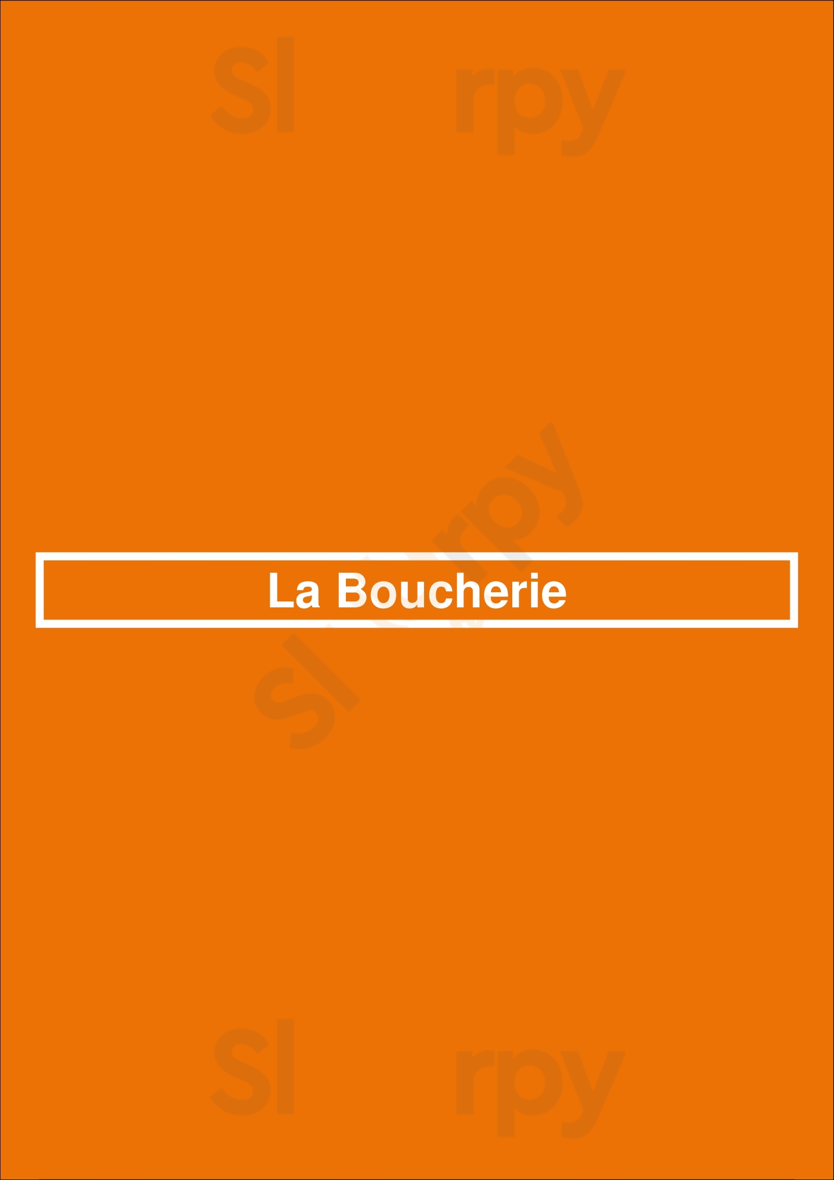 La Boucherie Paris Menu - 1