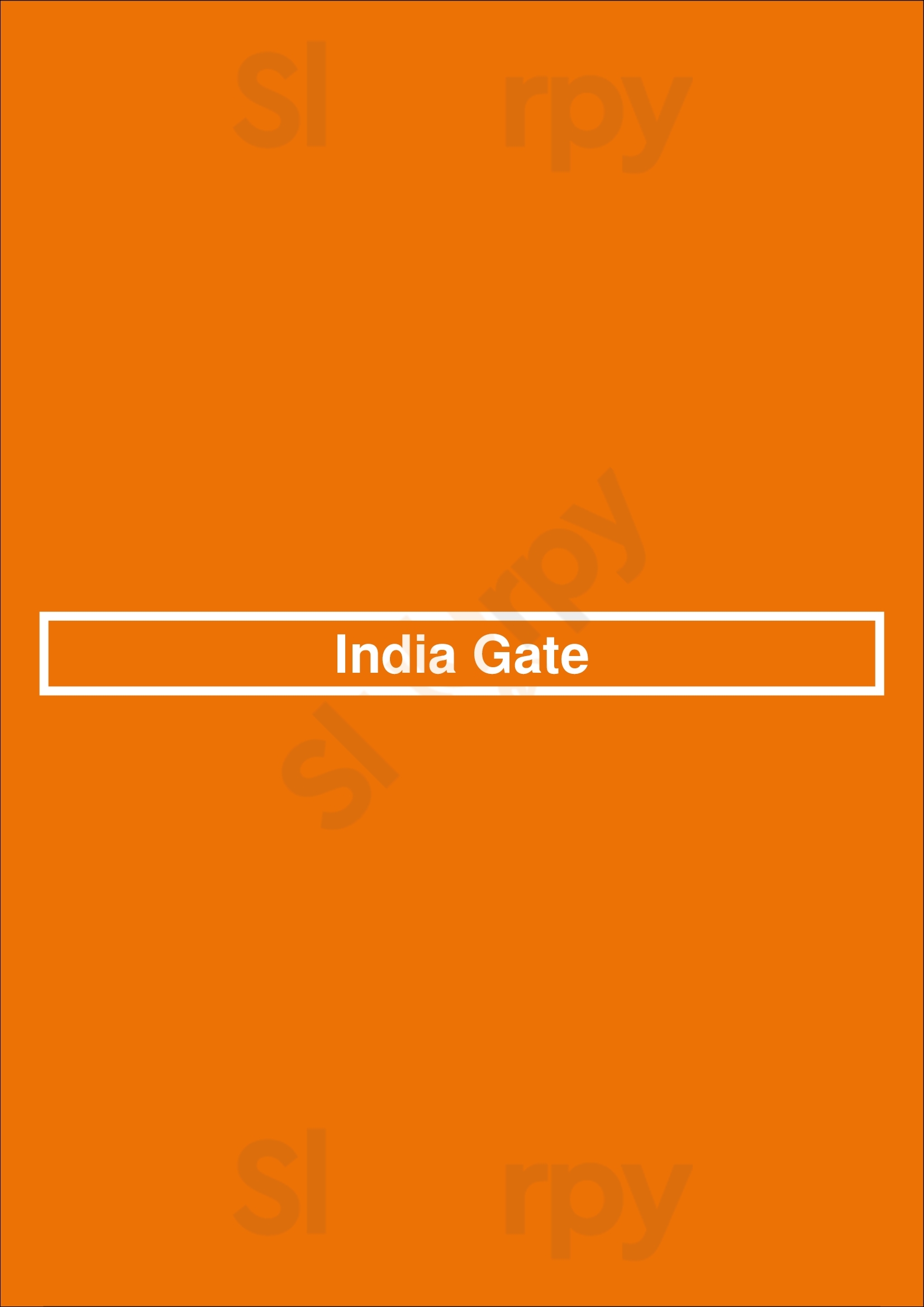 India Gate Paris Menu - 1