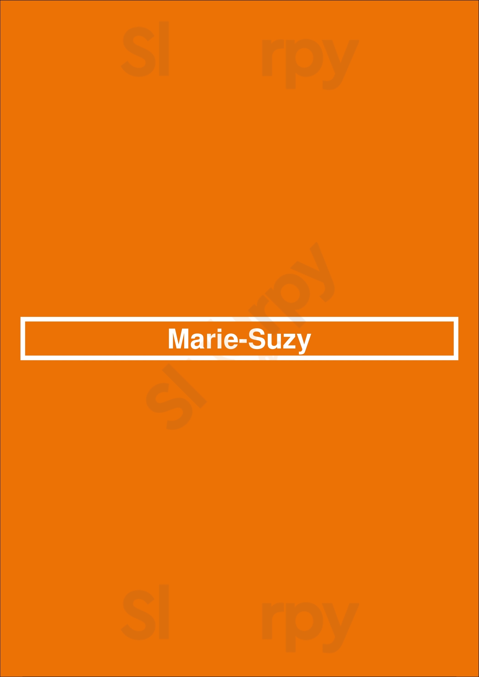 Marie-suzy Paris Menu - 1