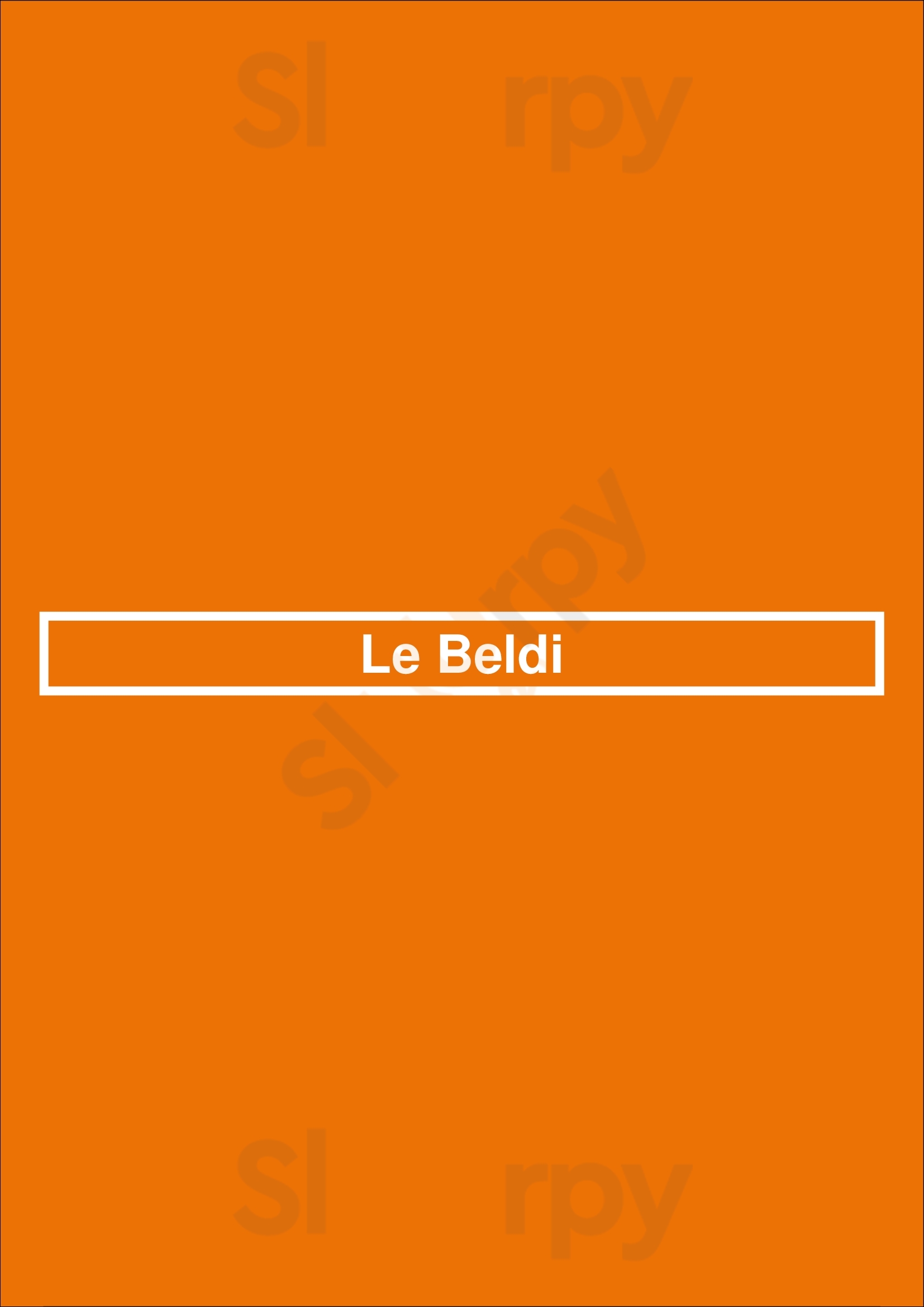 Le Beldi Paris Menu - 1
