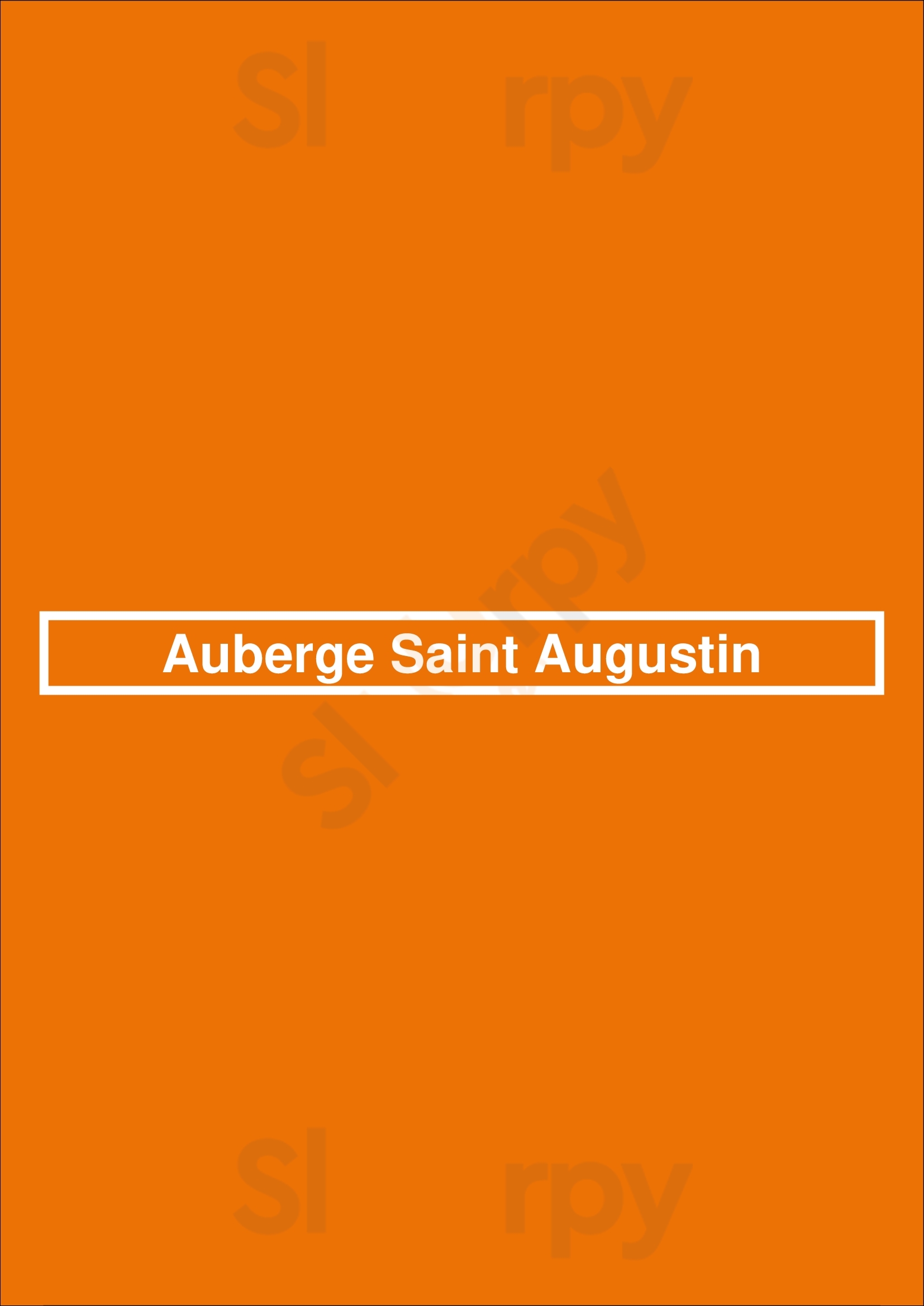Auberge Saint Augustin Paris Menu - 1
