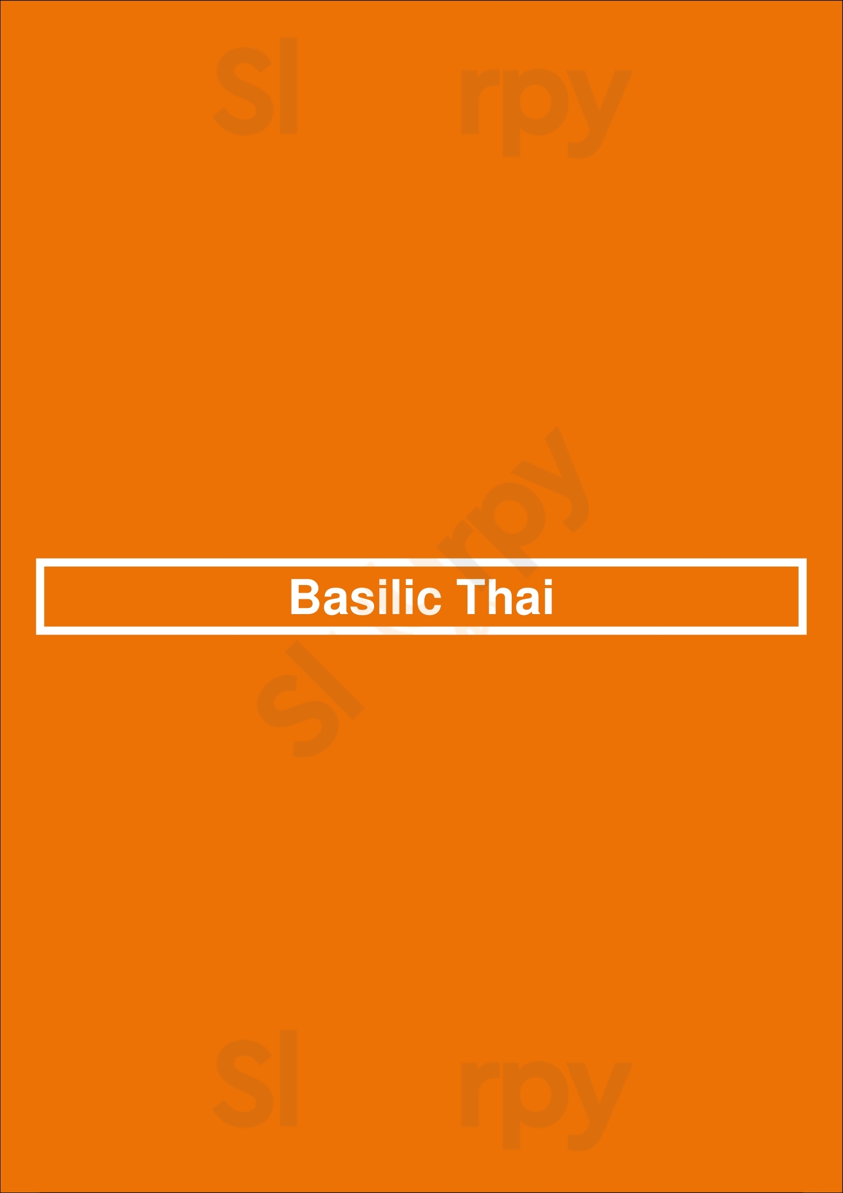 Basilic Thai Paris Menu - 1