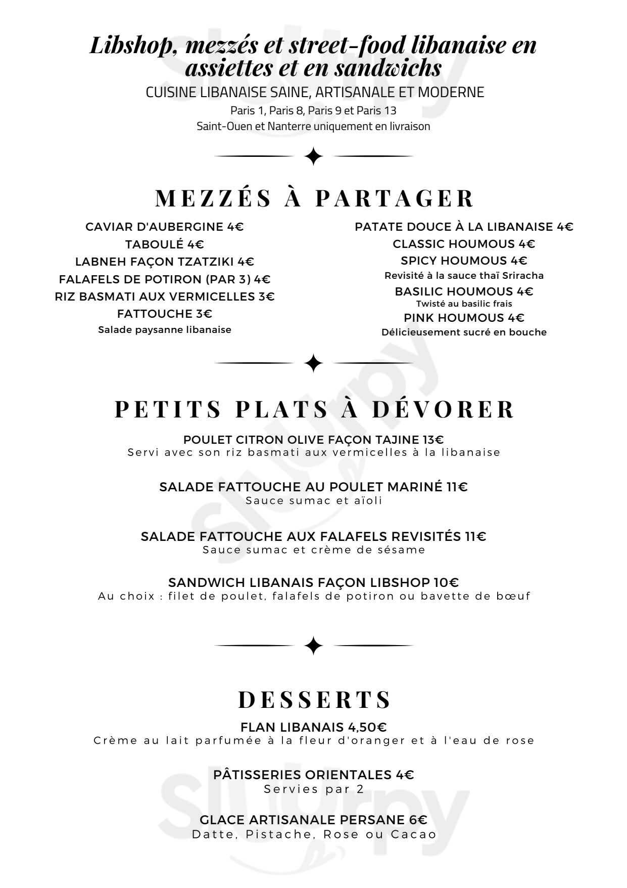 Libanshop Paris Menu - 1