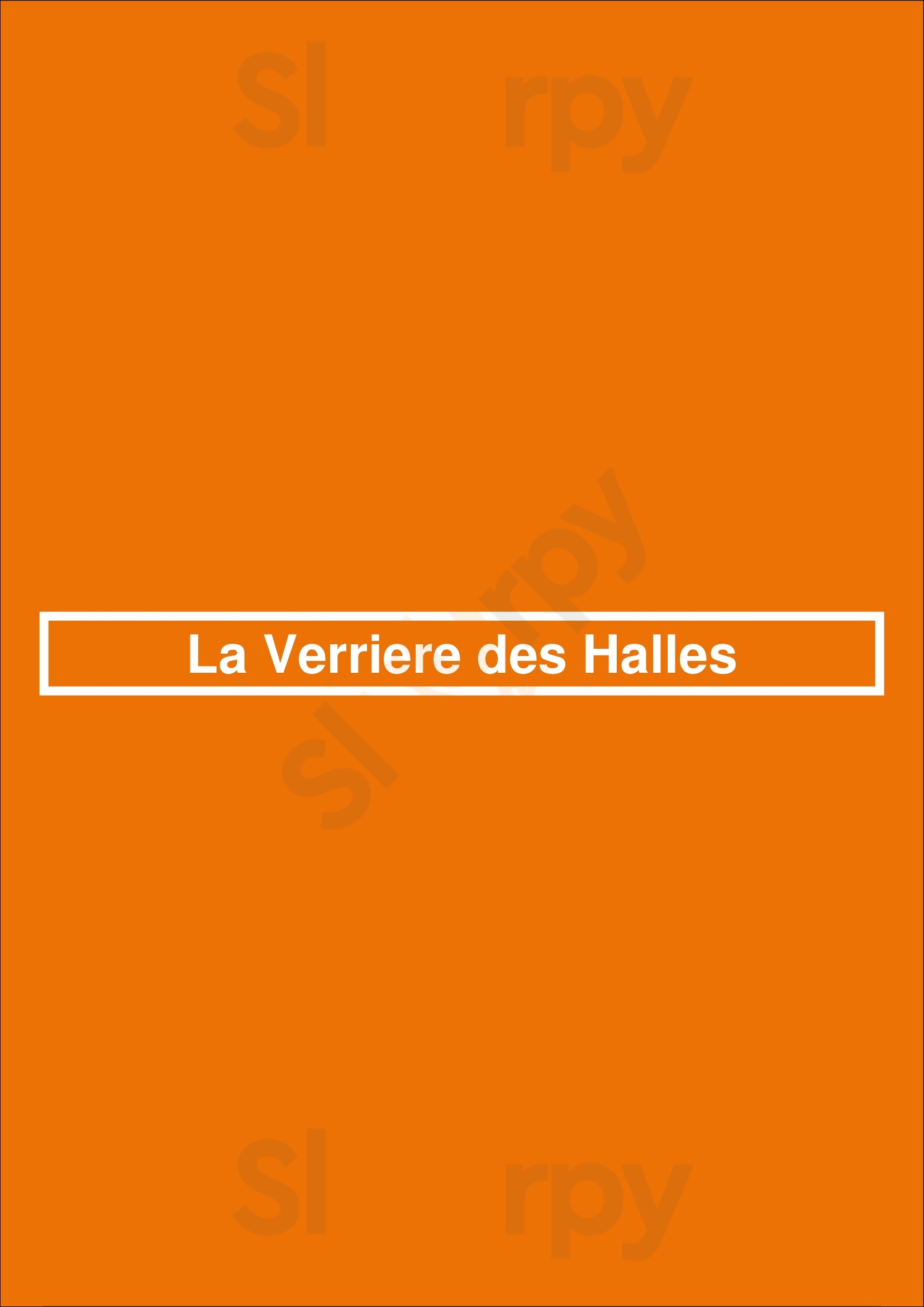 La Verriere Des Halles Paris Menu - 1