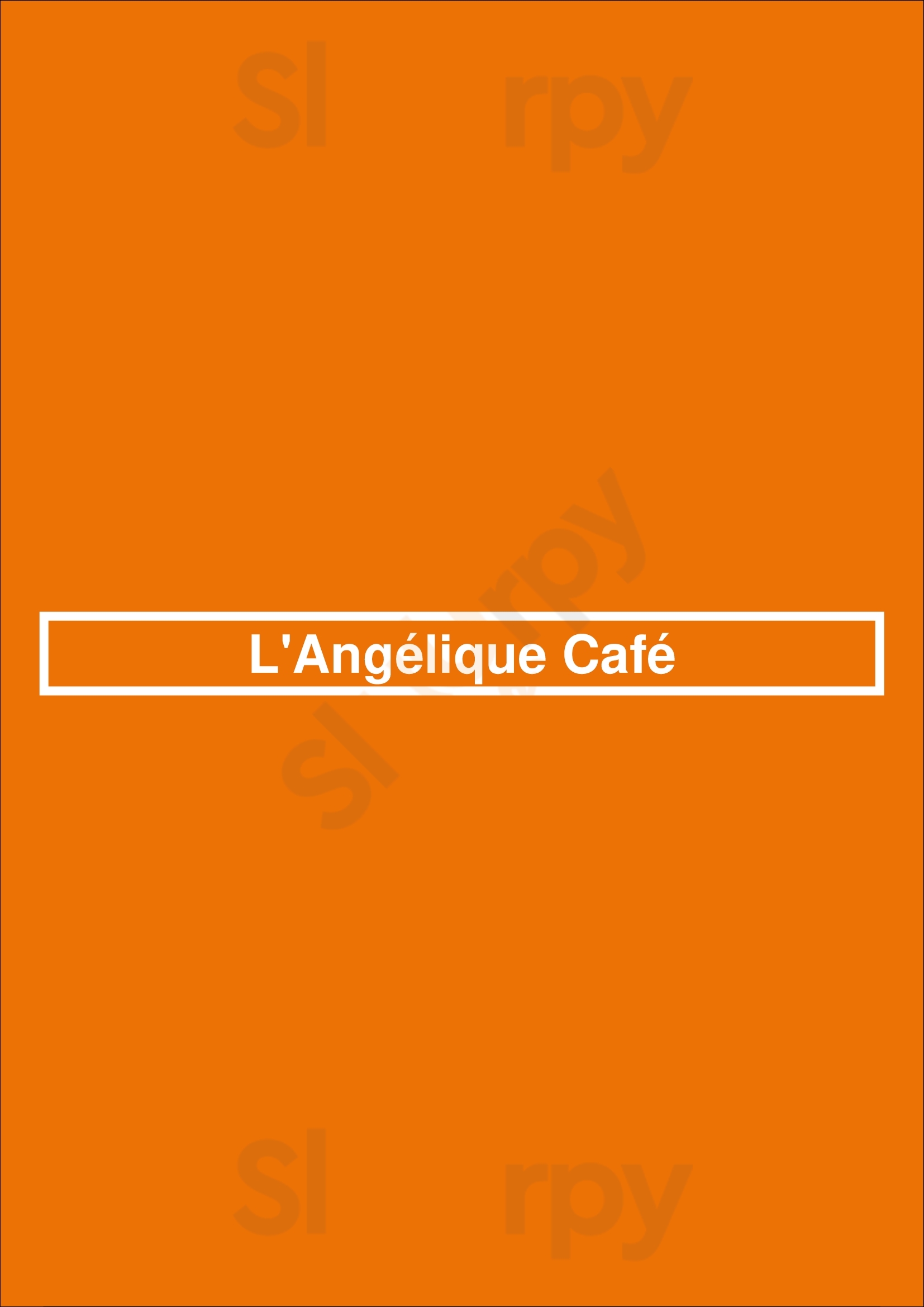 L'angélique Café Paris Menu - 1