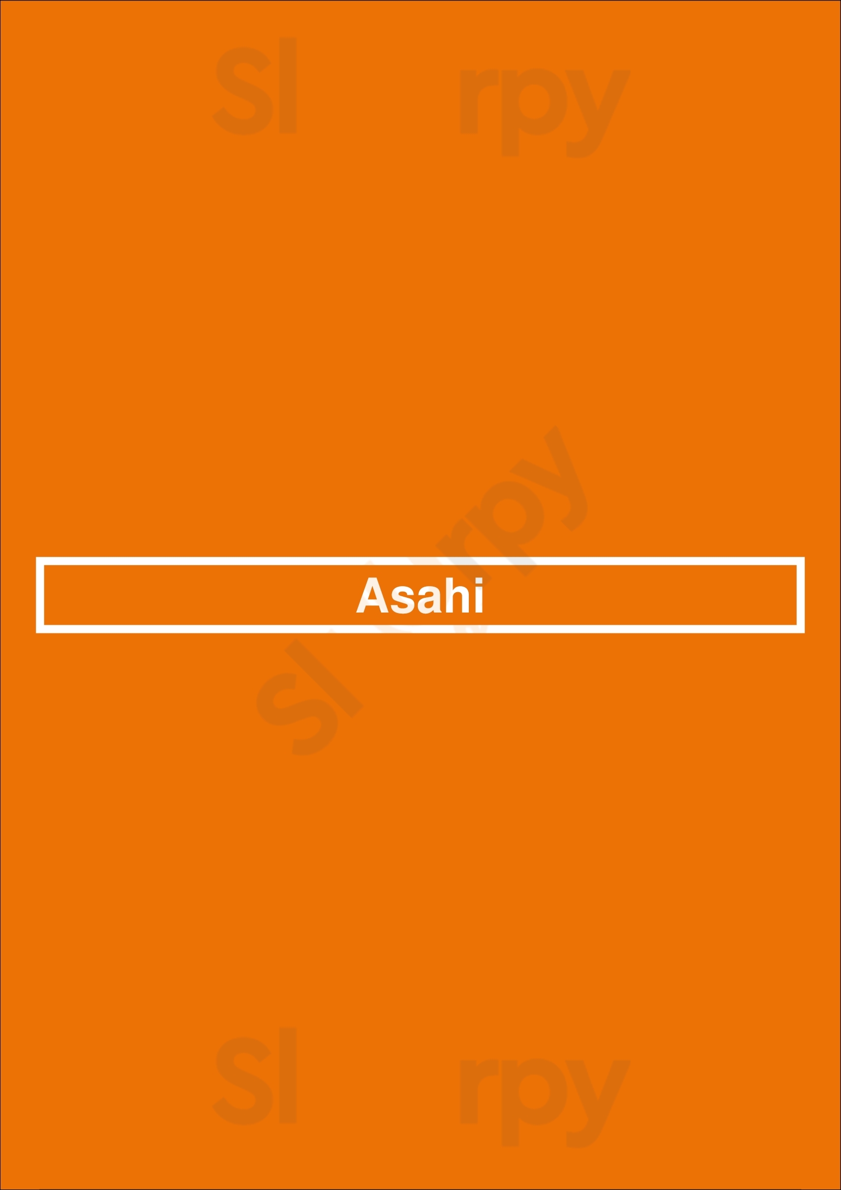 Asahi Paris Menu - 1