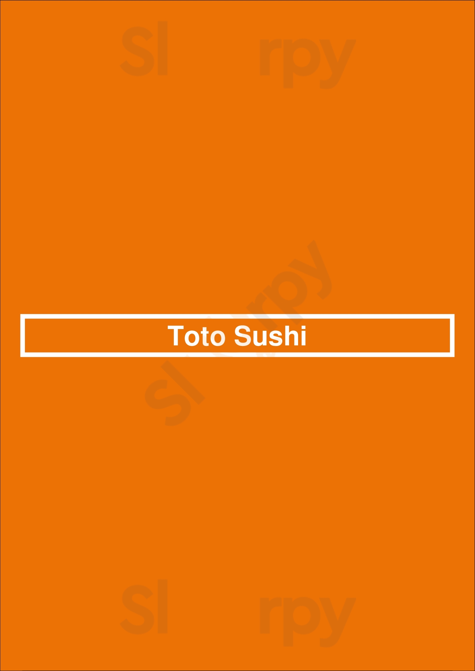 Toto Sushi Paris Menu - 1