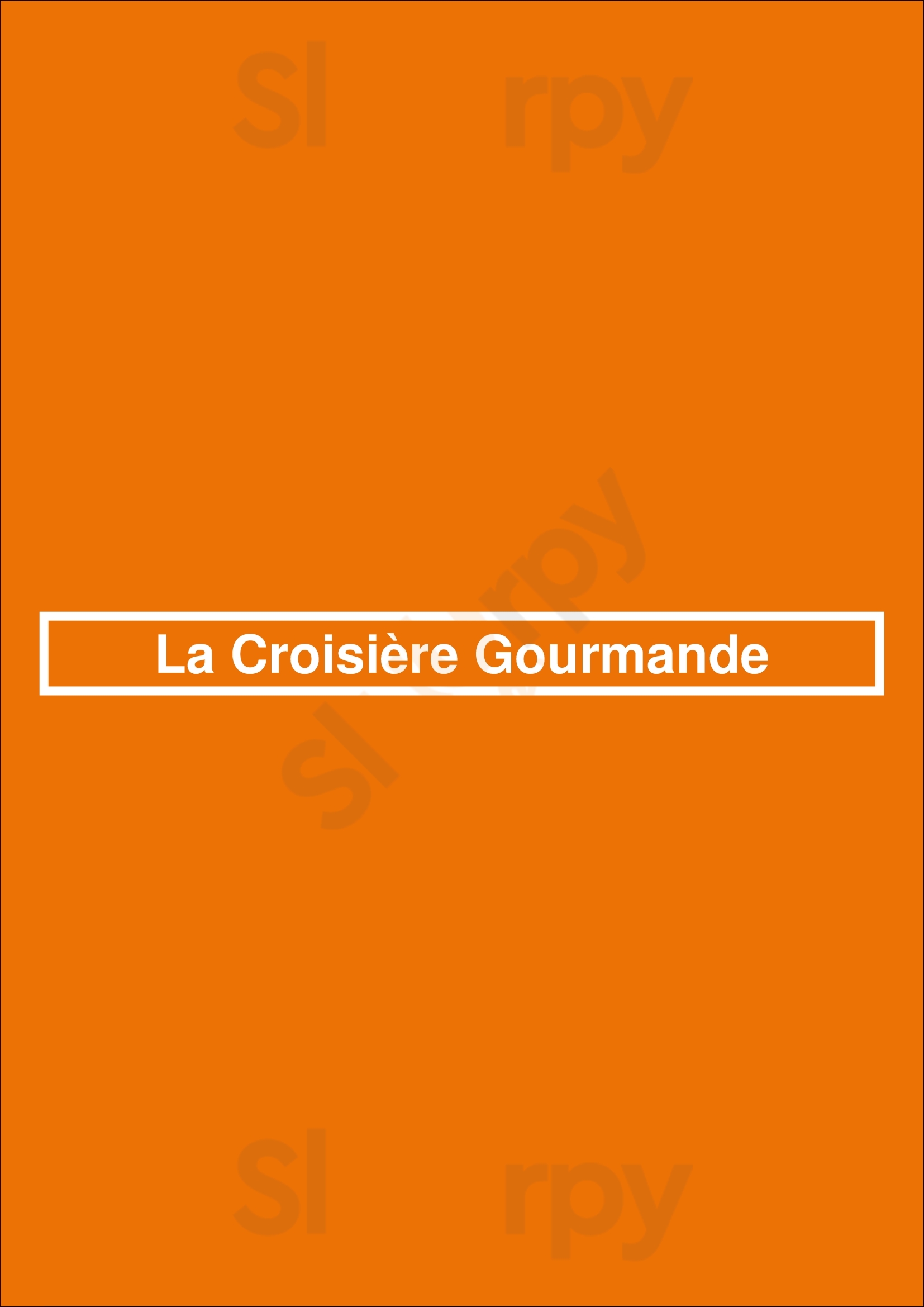 La Croisière Gourmande Paris Menu - 1