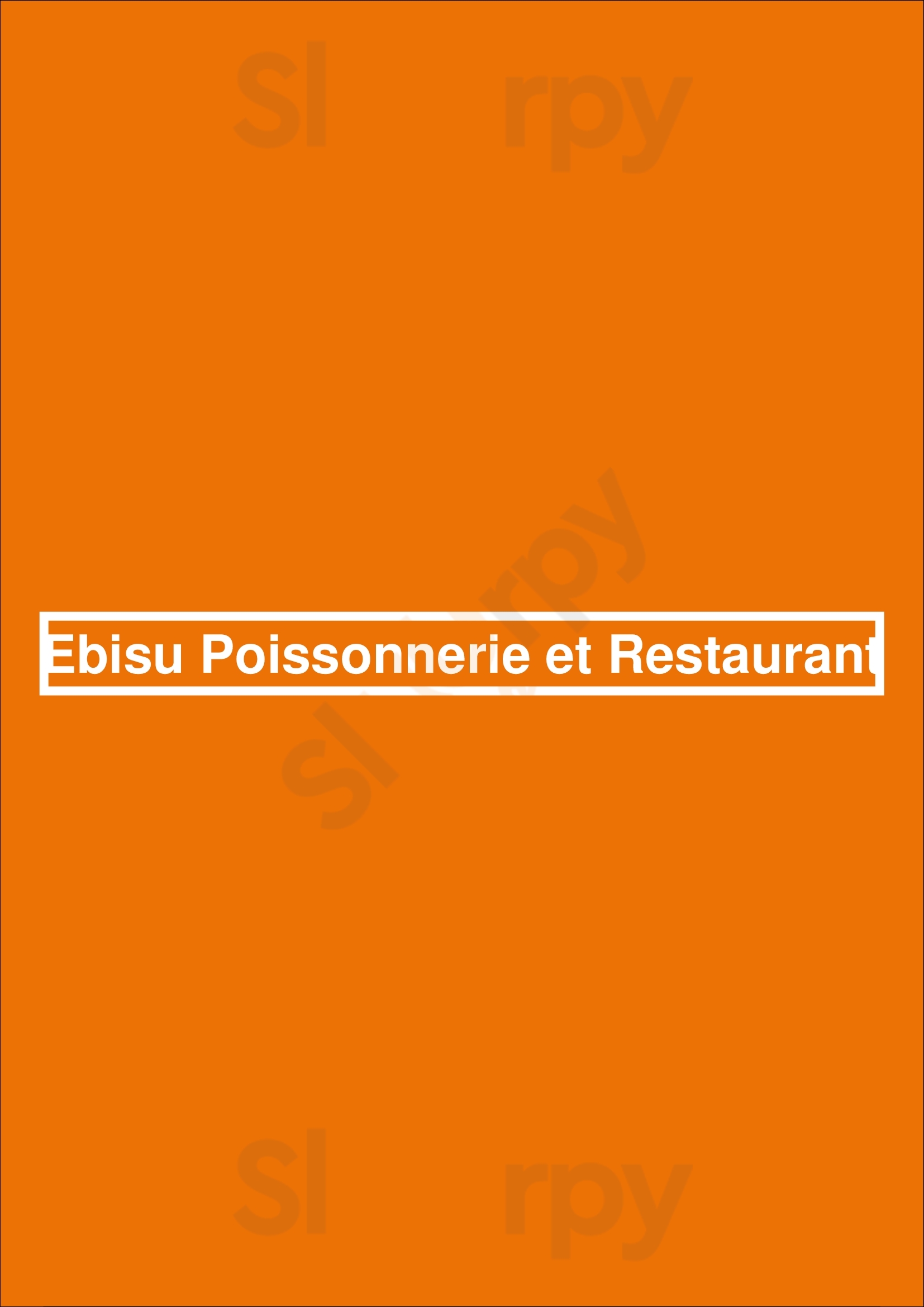 Ebisu Poissonnerie Epicerie Japonaise Plats à Emporter Paris Menu - 1