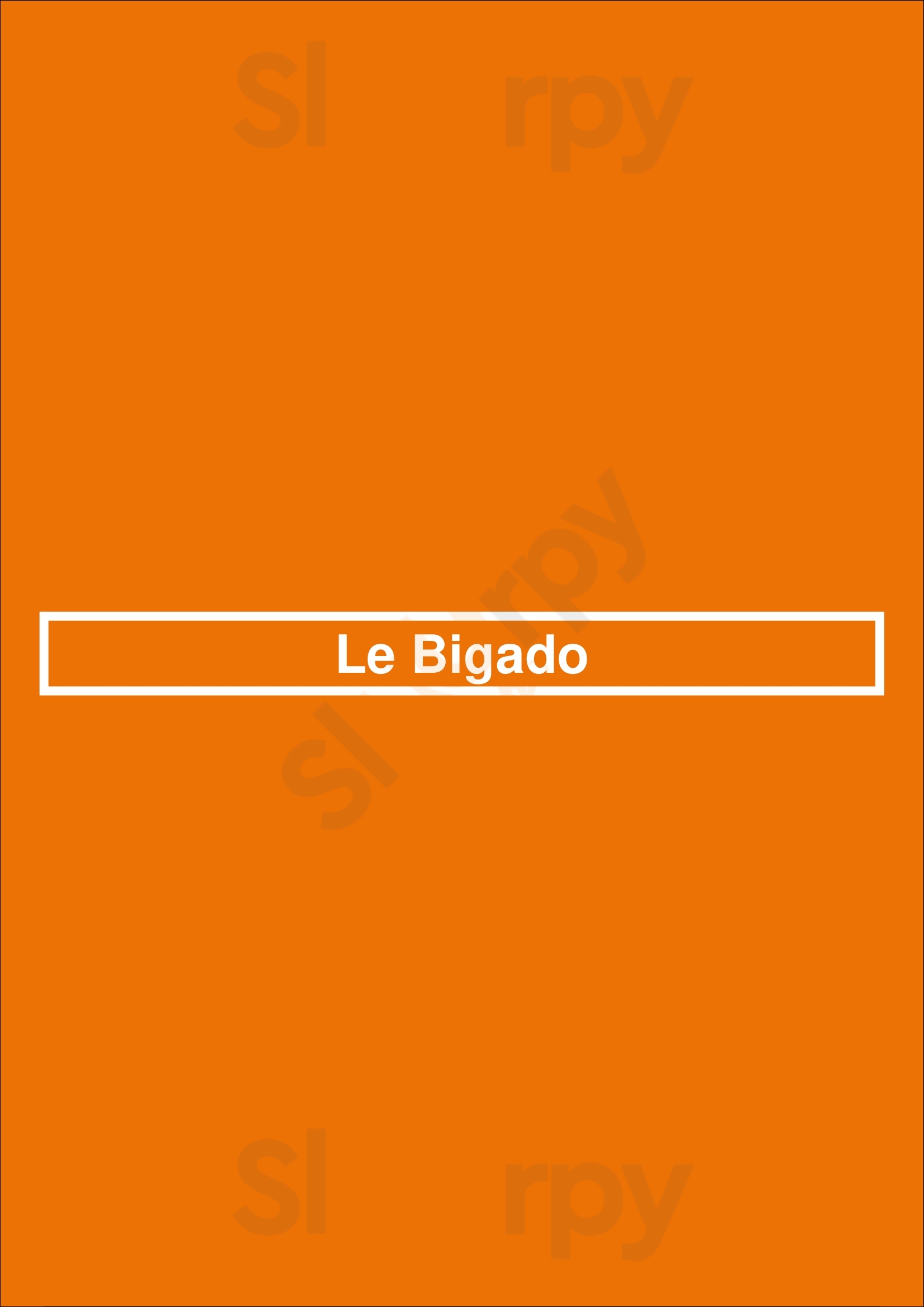 Le Bigado Paris Menu - 1