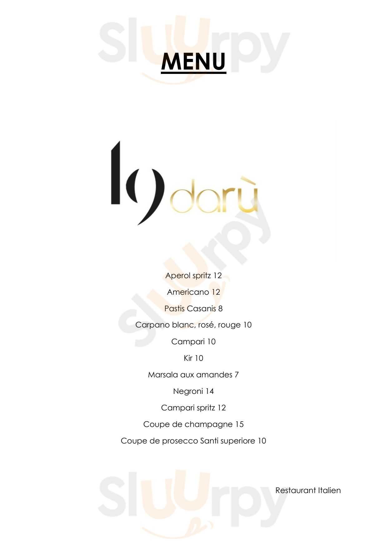 Daru Paris Menu - 1