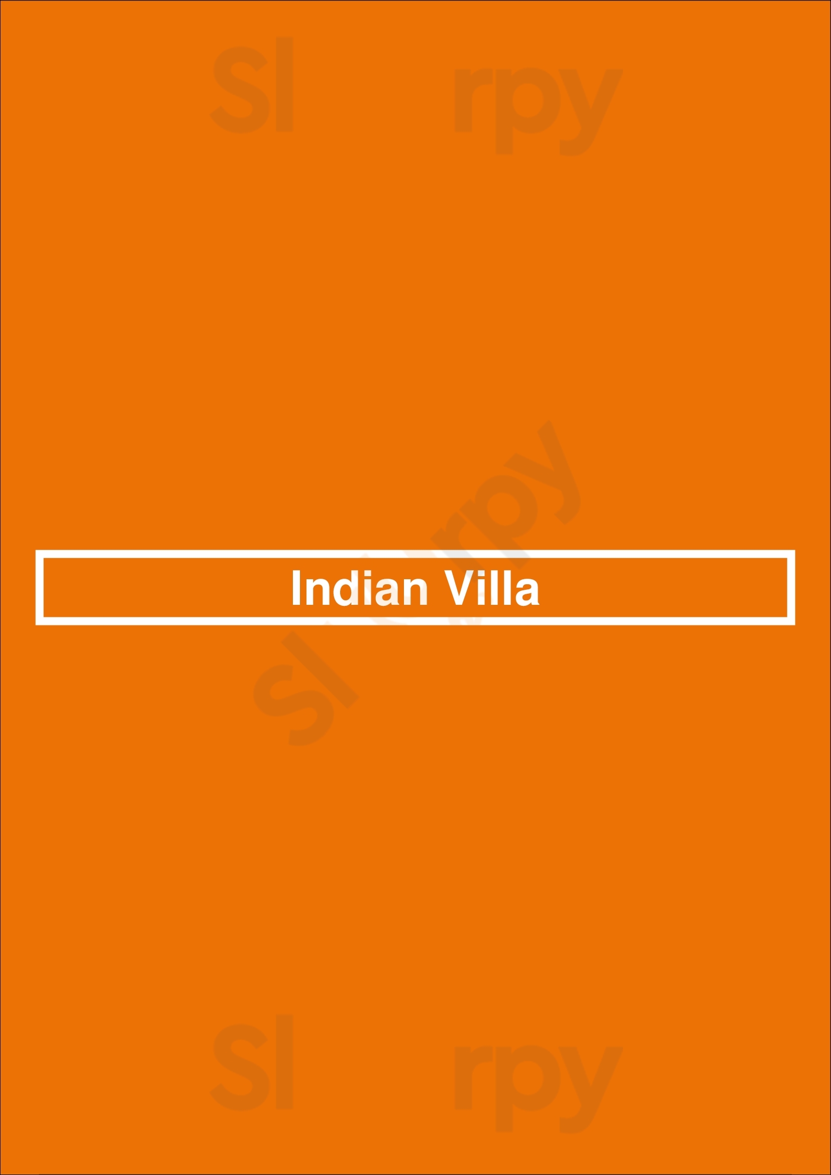 Indian Villa Paris Menu - 1