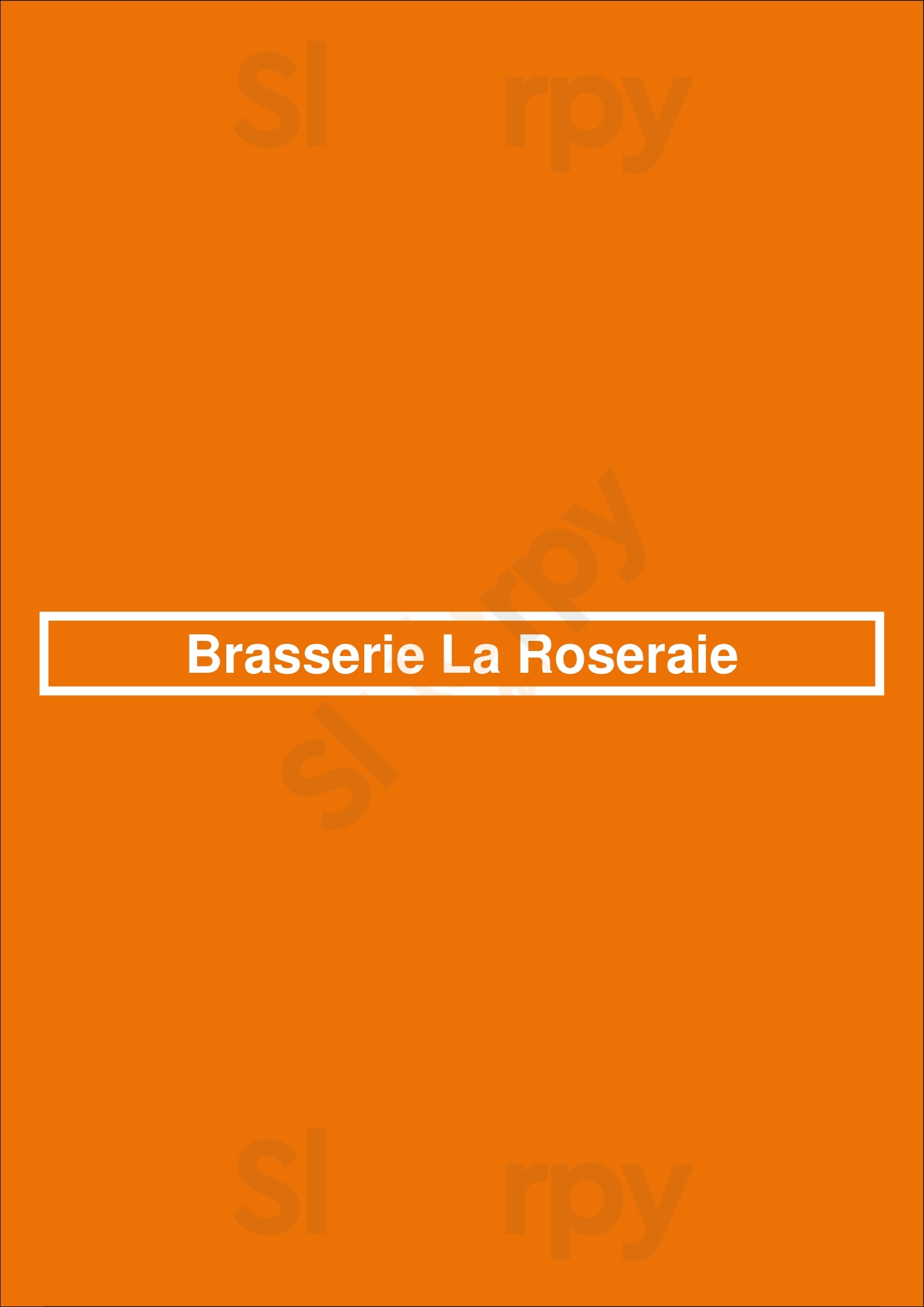 Brasserie La Roseraie Paris Menu - 1