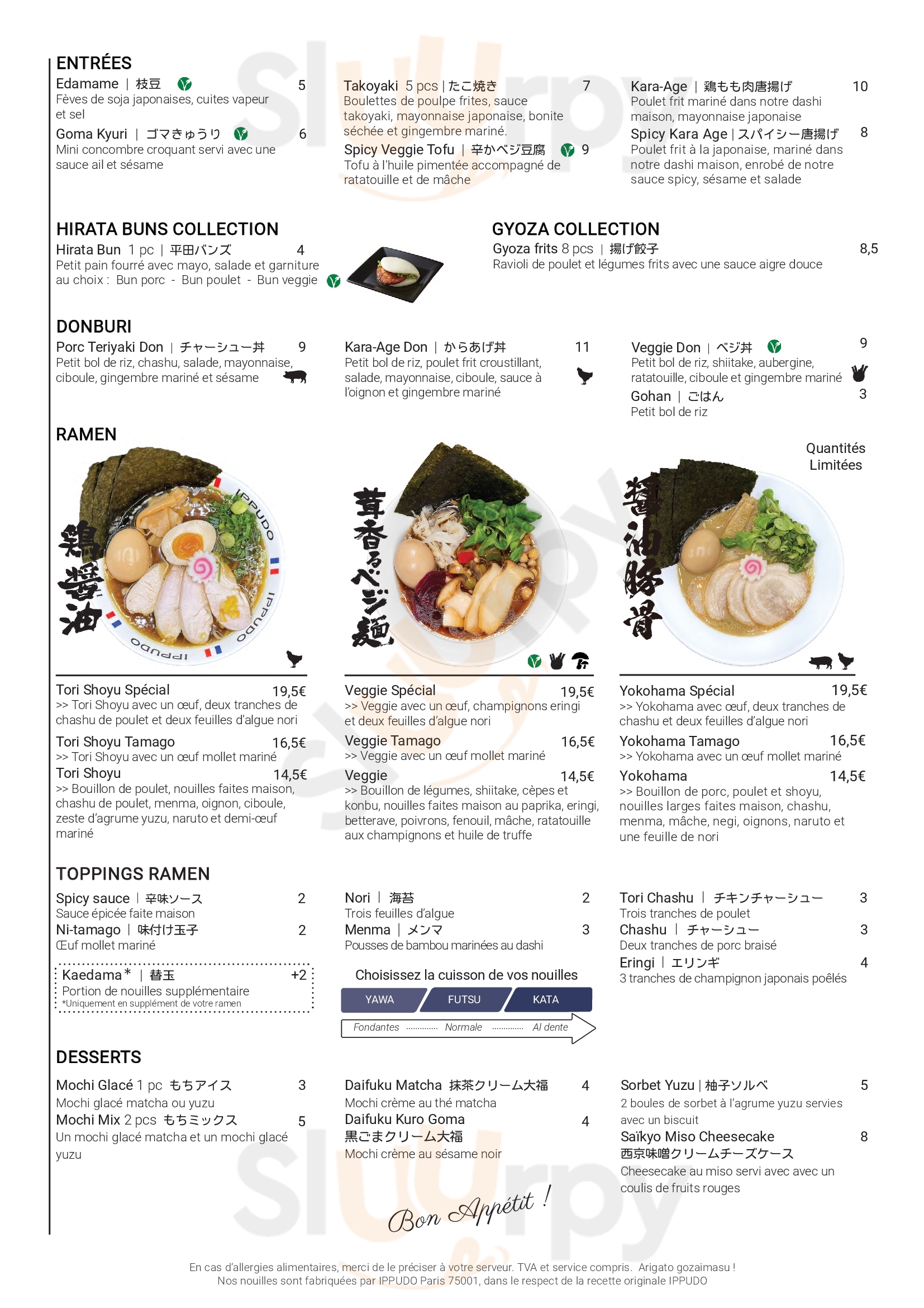 Ippudo Paris Menu - 1