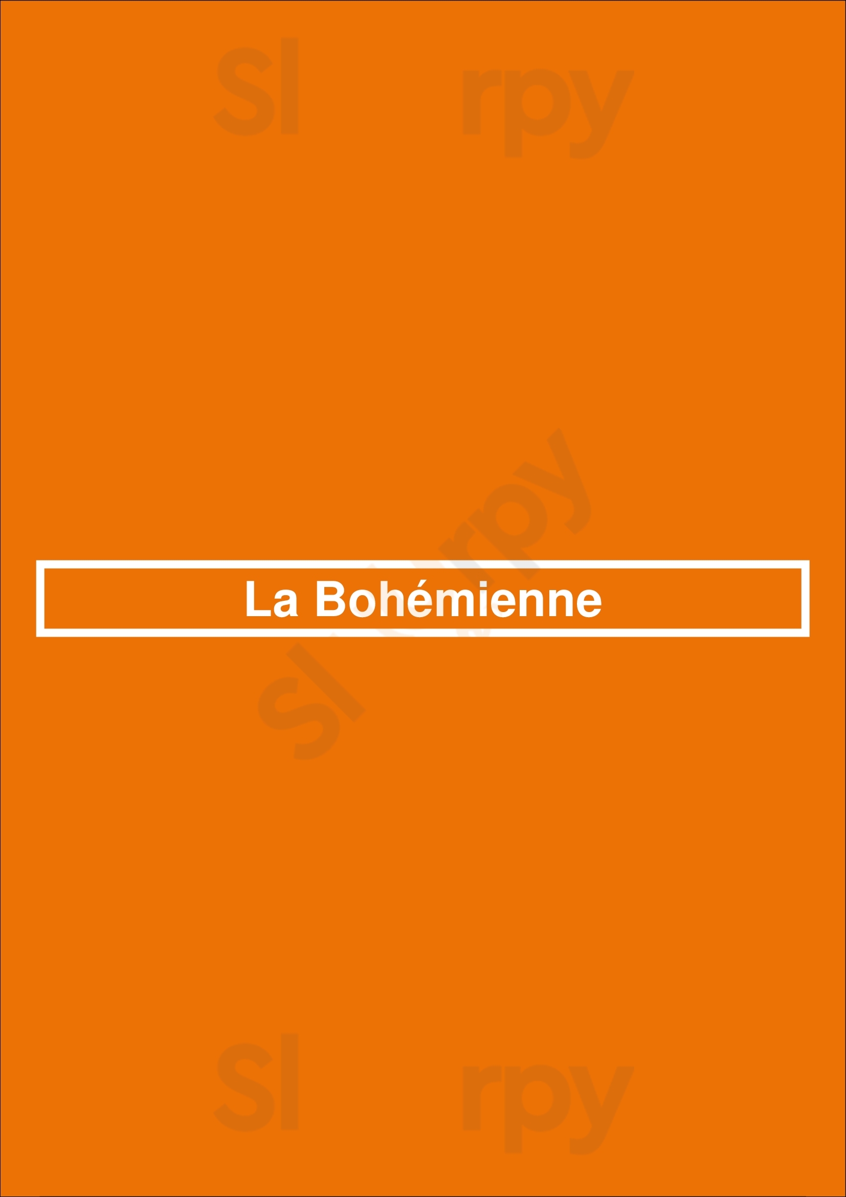 La Bohémienne Paris Menu - 1