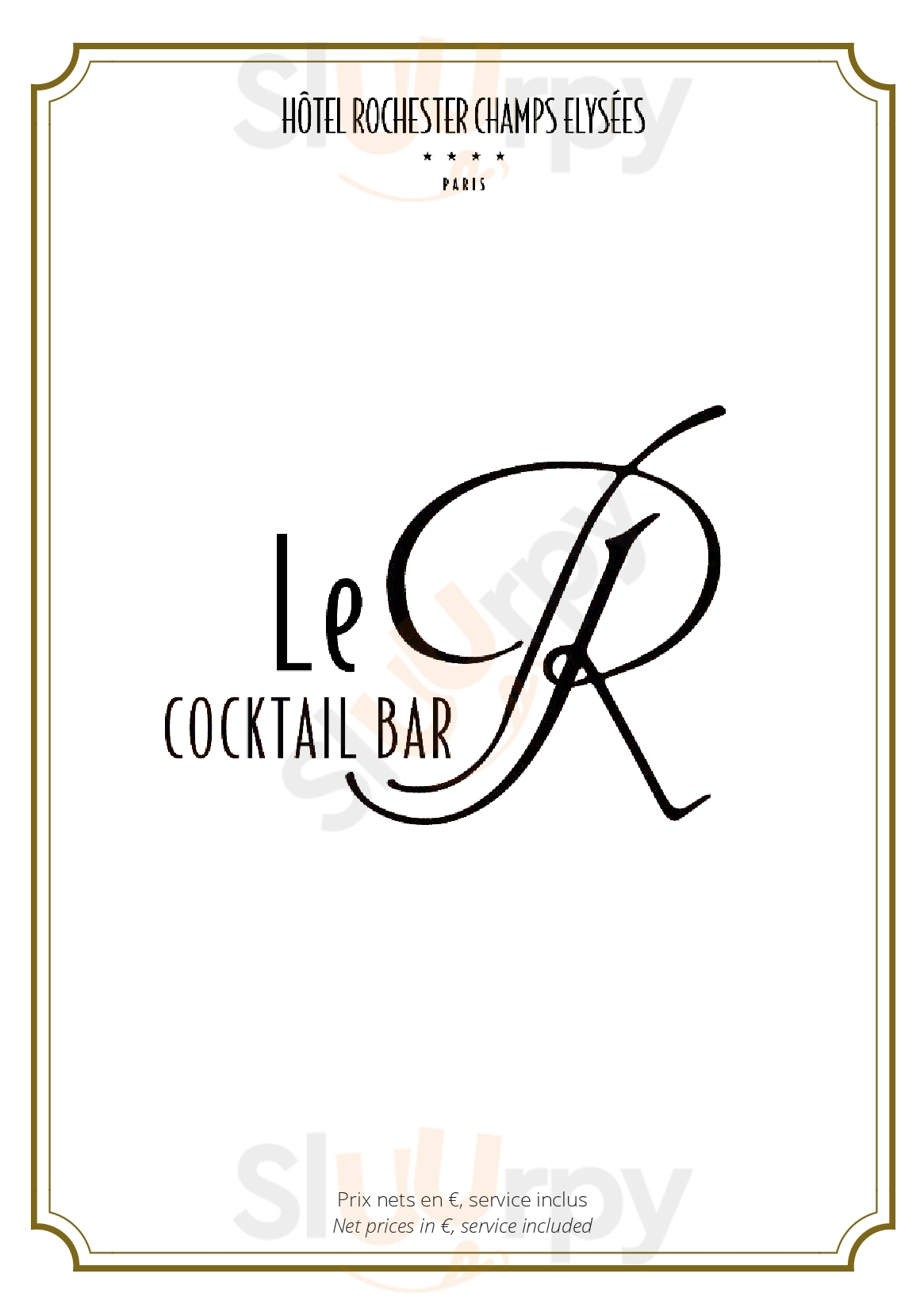 Le R Cocktail Bar Paris Menu - 1