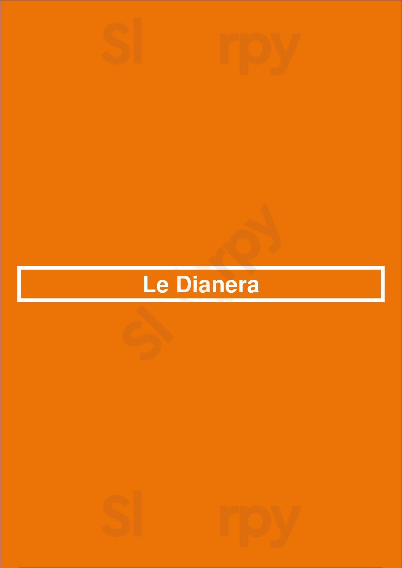 Le Dianera Paris Menu - 1