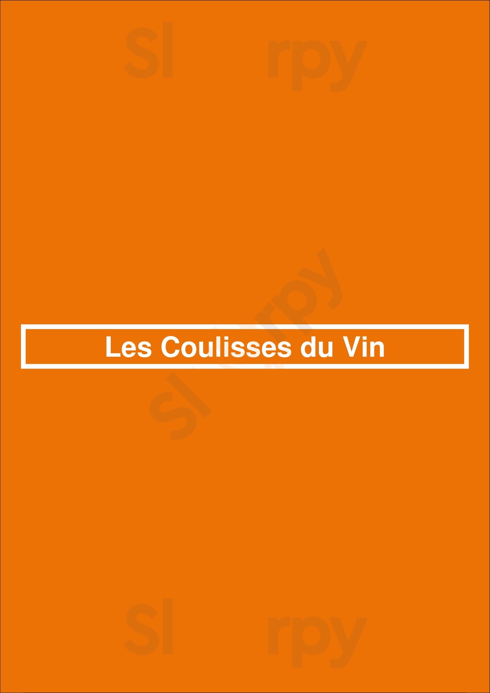 Les Coulisses Du Vin Paris Menu - 1