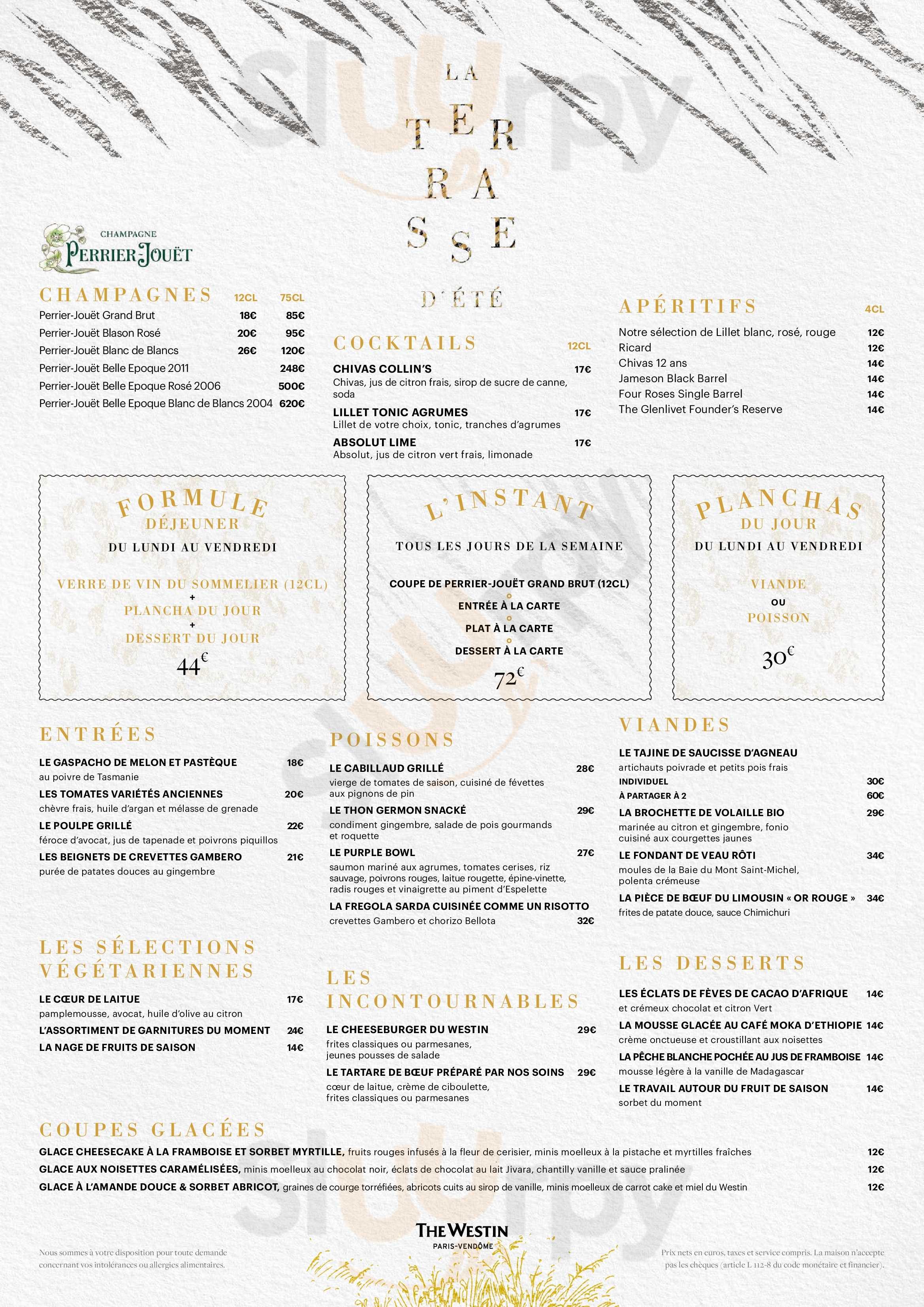 Le Jardin D'hiver Paris Menu - 1