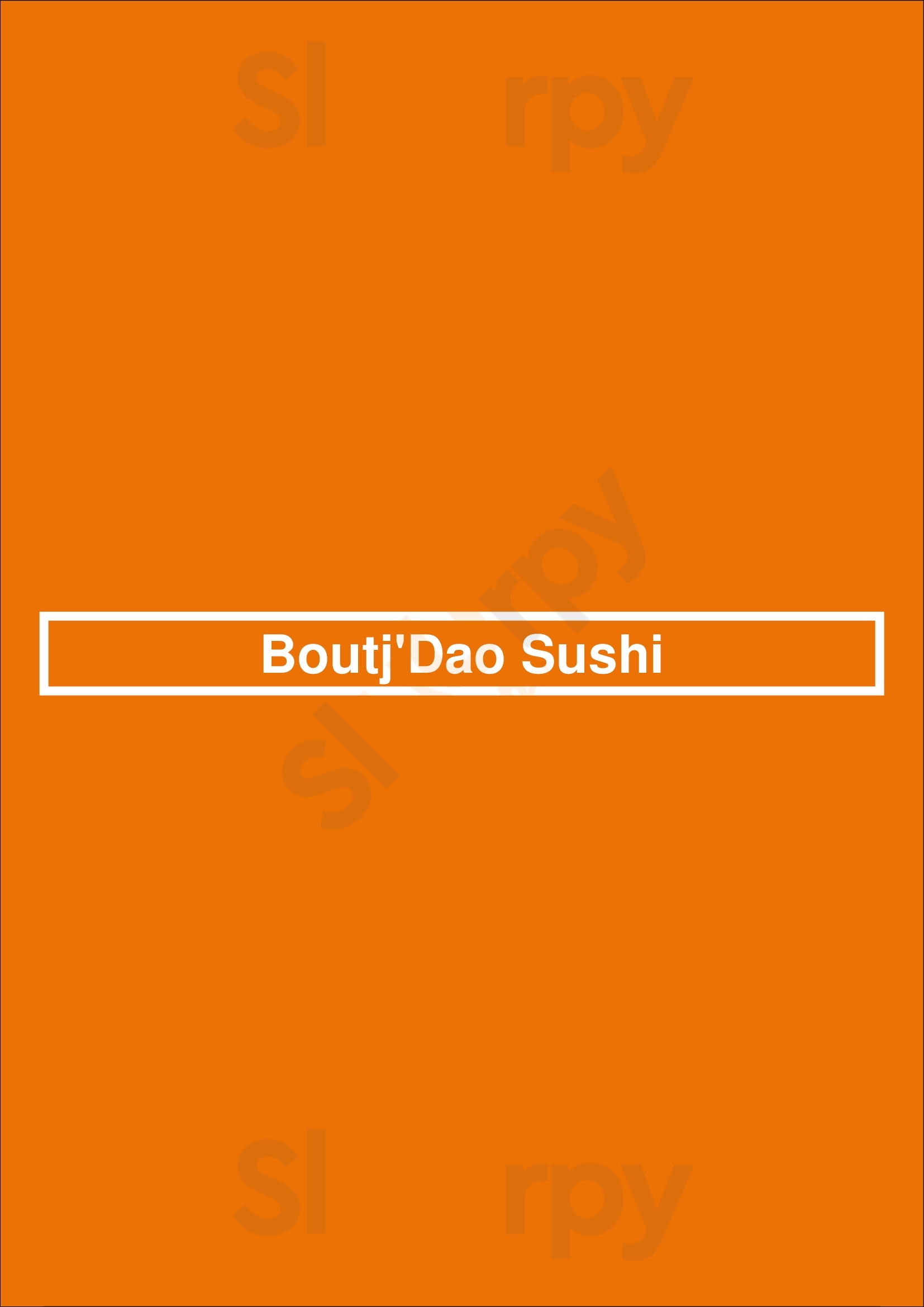 Boutj'dao Sushi Paris Menu - 1