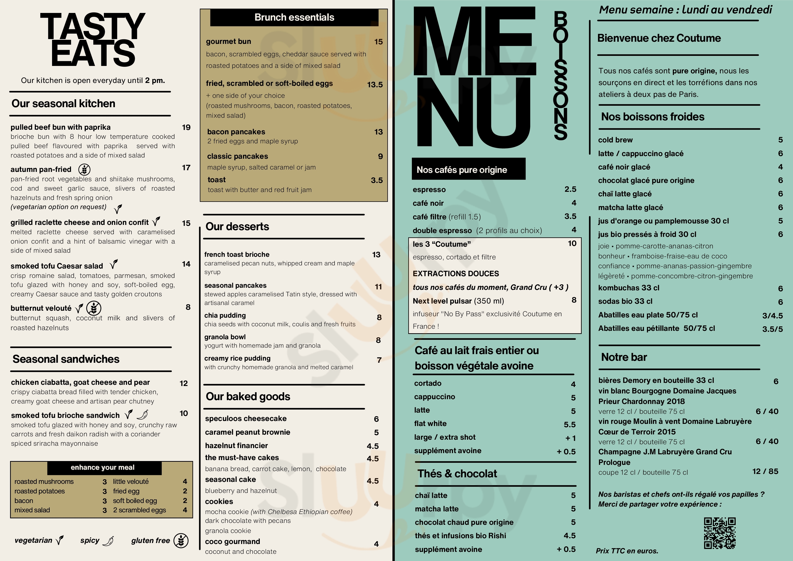 Main Menu - Au Chou Vert