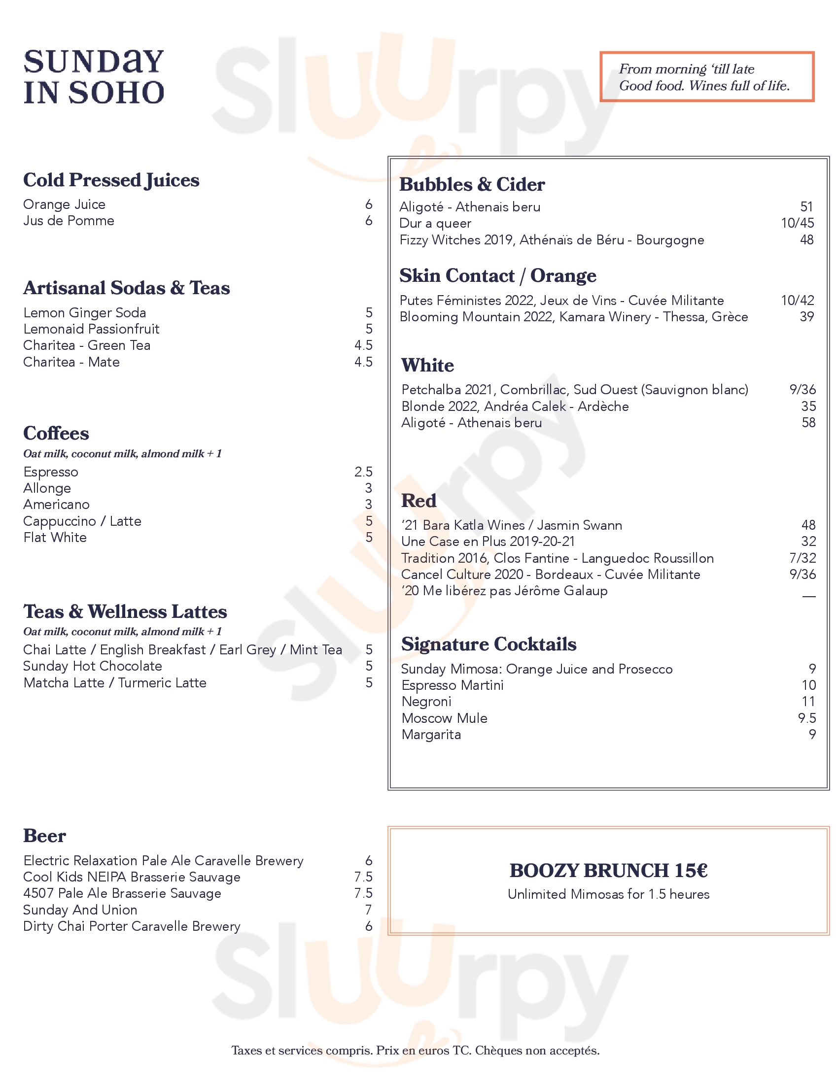 Lemon Cafe Paris Menu - 1