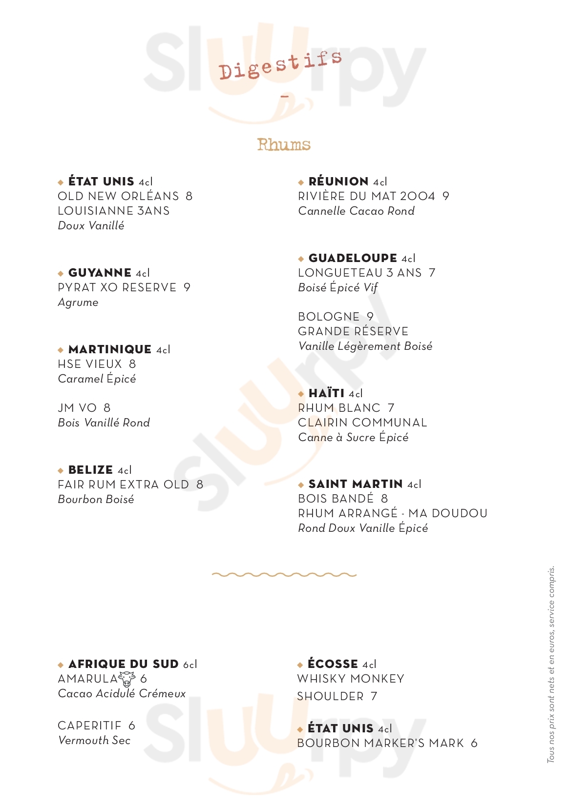 Bihan Cafe Paris Menu - 1