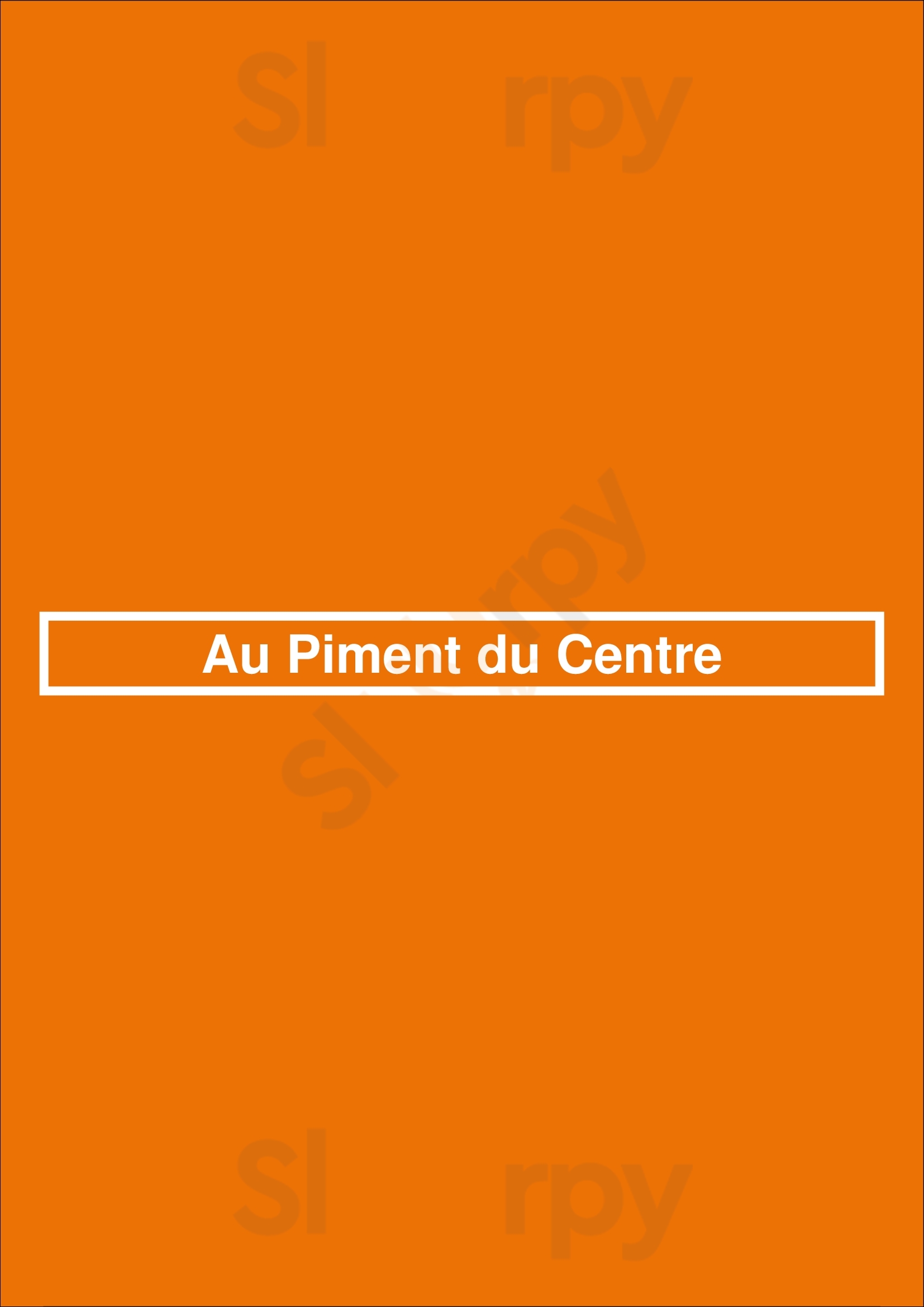 Au Piment Du Centre Paris Menu - 1