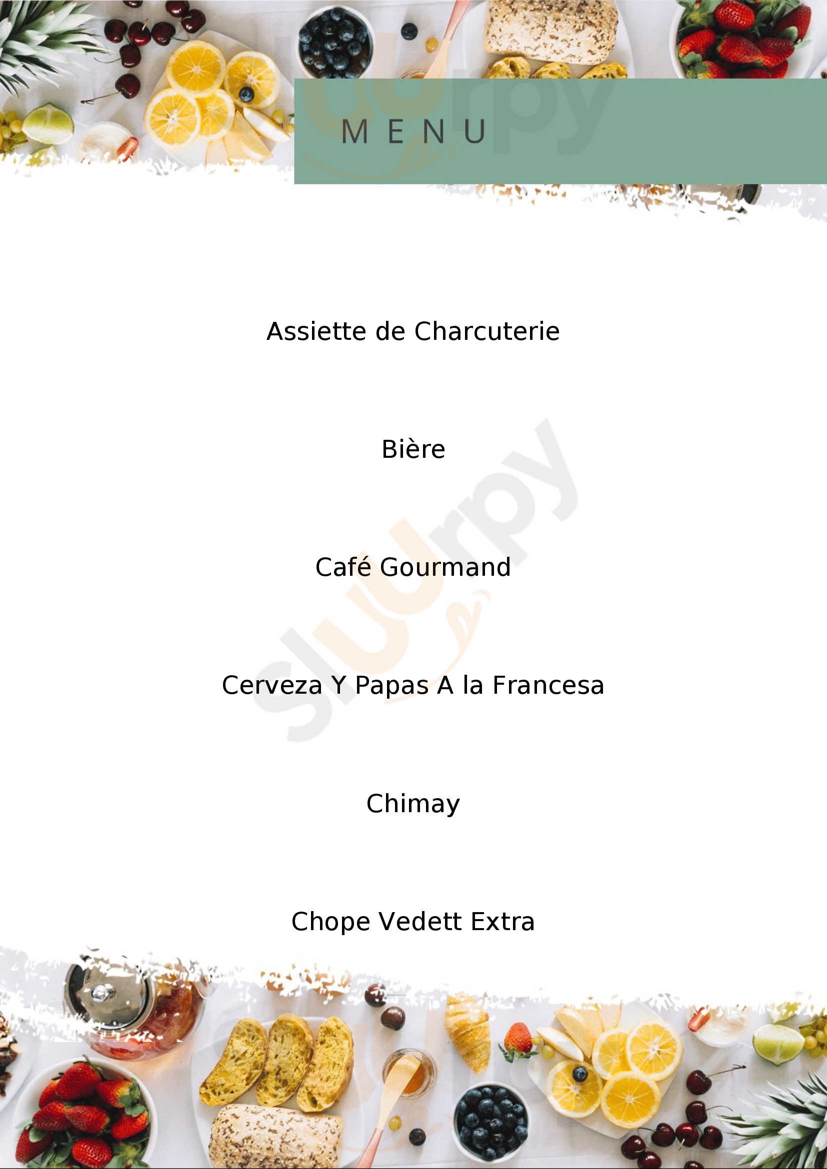 James Heetsfeld's Pub Paris Menu - 1